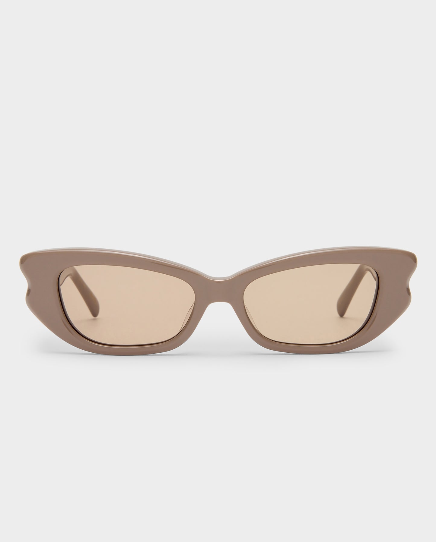 The Elle Taupe Female Cat-Eye Sunglasses | Luv Lou