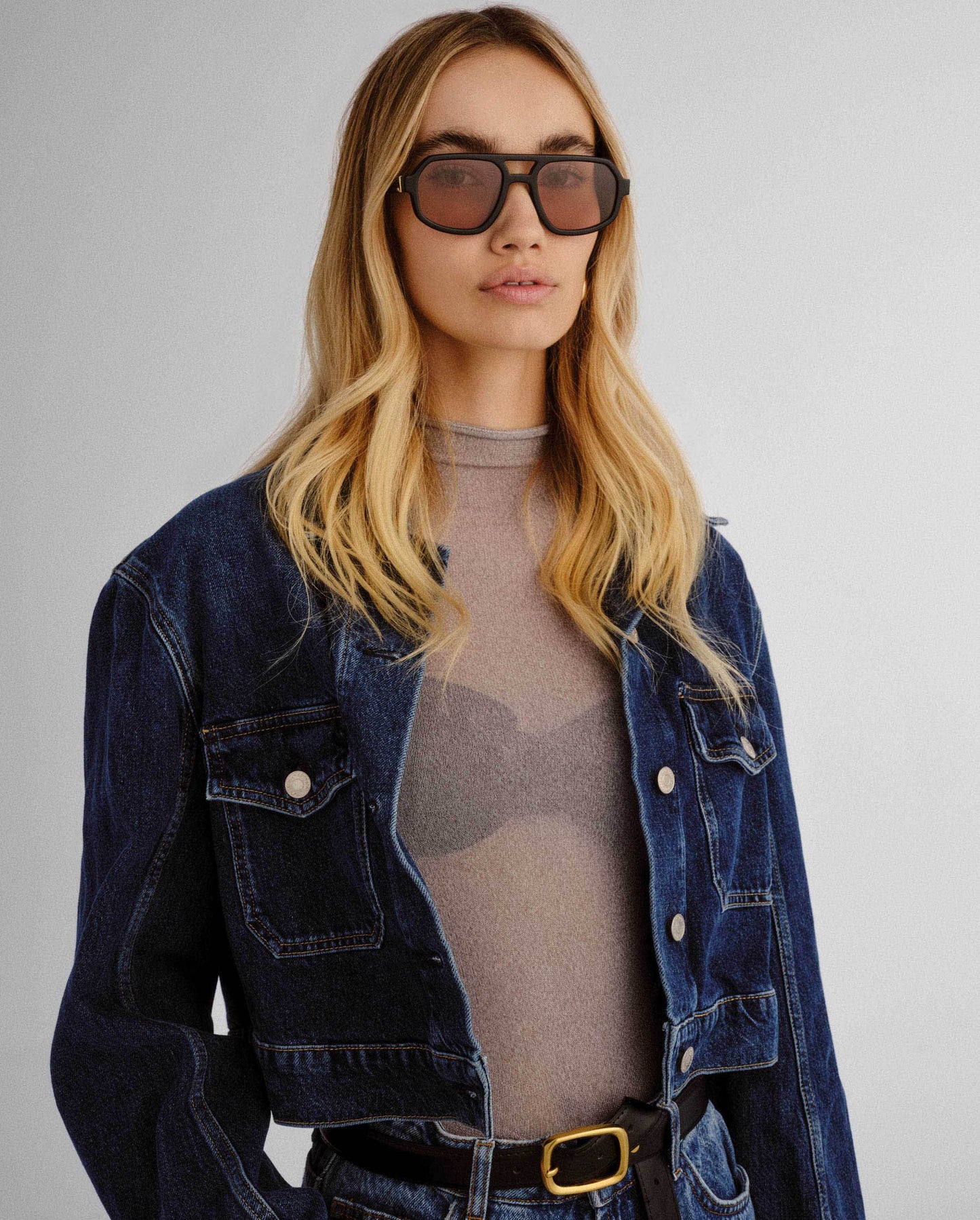 The Banks Black Female Aviator Sunglasses | Luv Lou