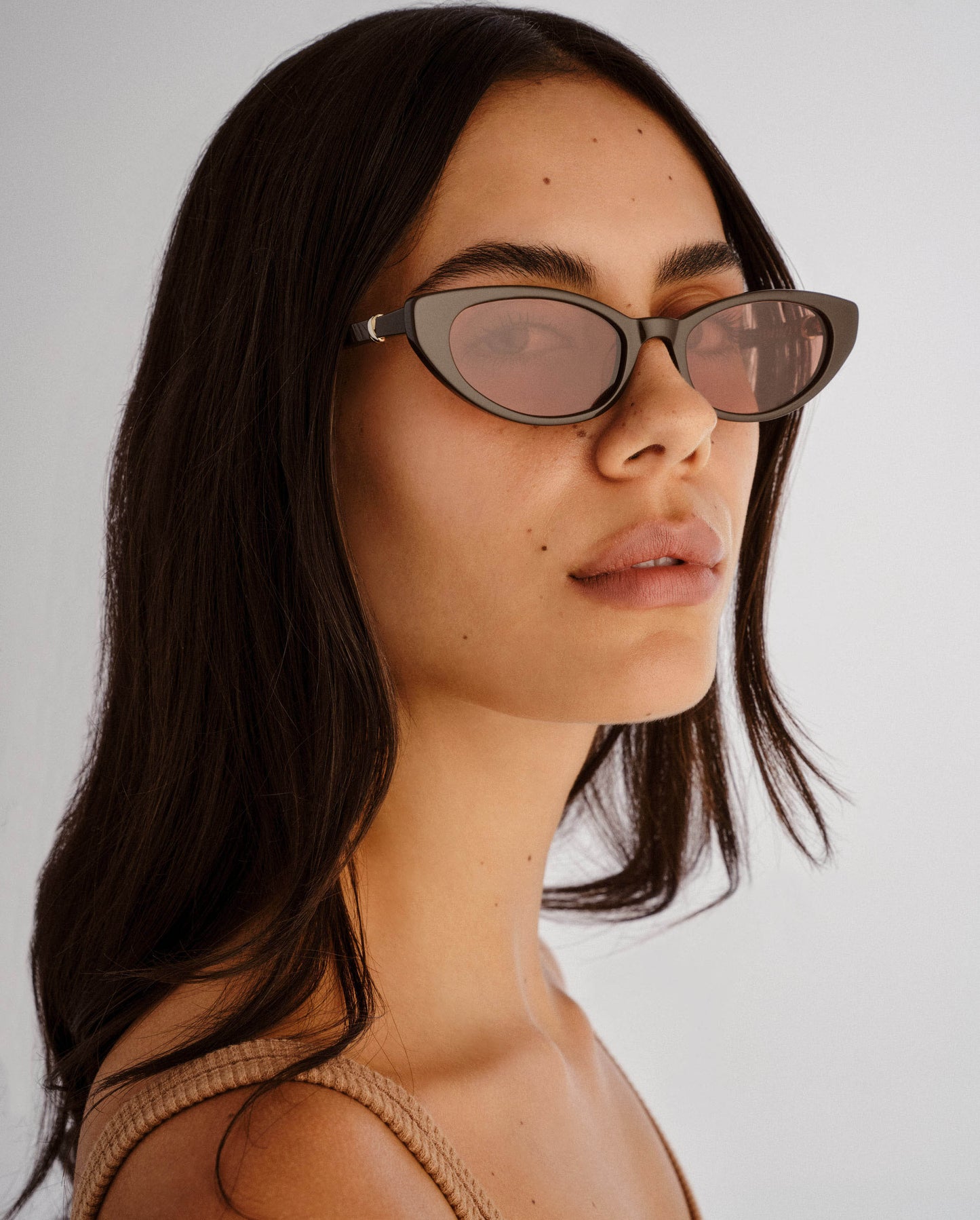 The Blair Dark Chocolate Female Cat-Eye Sunglasses | Luv Lou