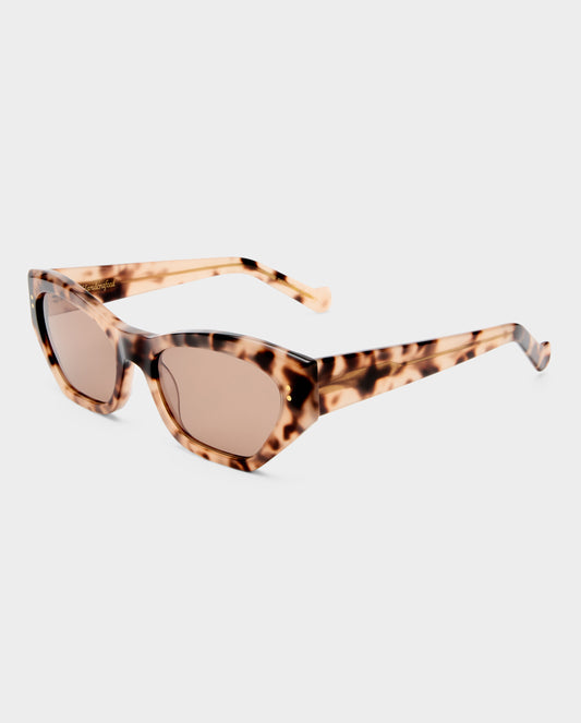 The Sydney Cream Tort Female Cat-Eye Sunglasses | Luv Lou