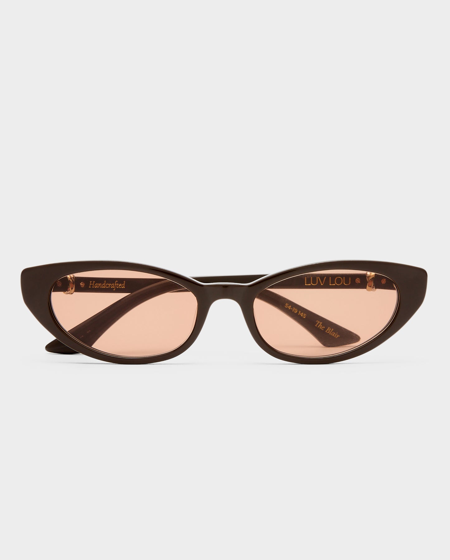 The Blair Dark Chocolate Female Cat-Eye Sunglasses | Luv Lou