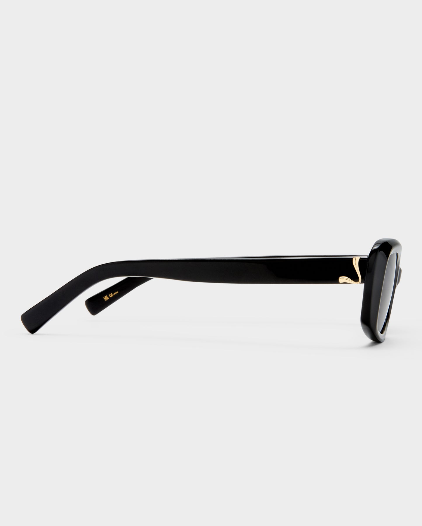 The Sienna Black Female Rectangle Sunglasses | Luv Lou