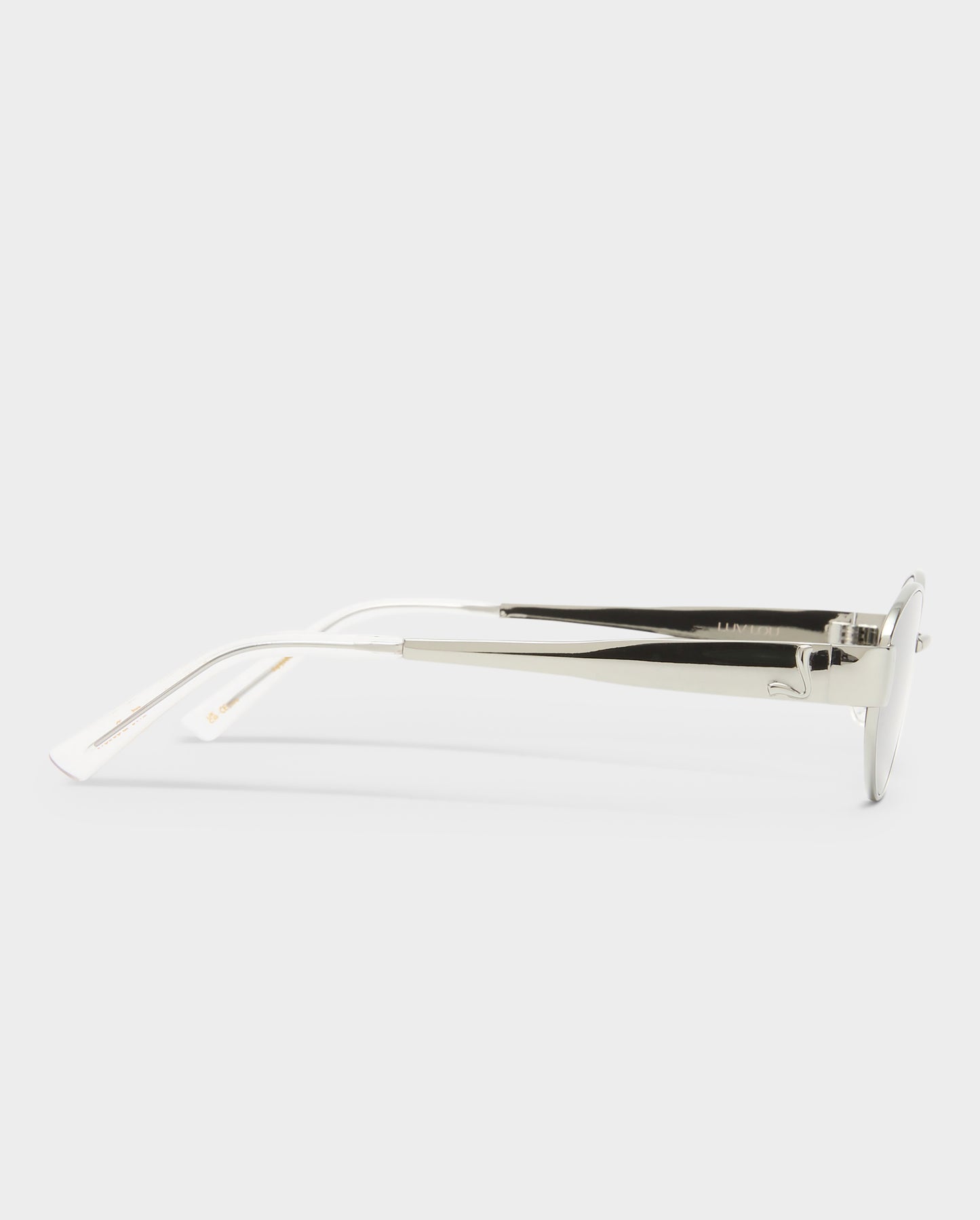 The Boston Silver Female Oval Sunglasses | Luv Lou