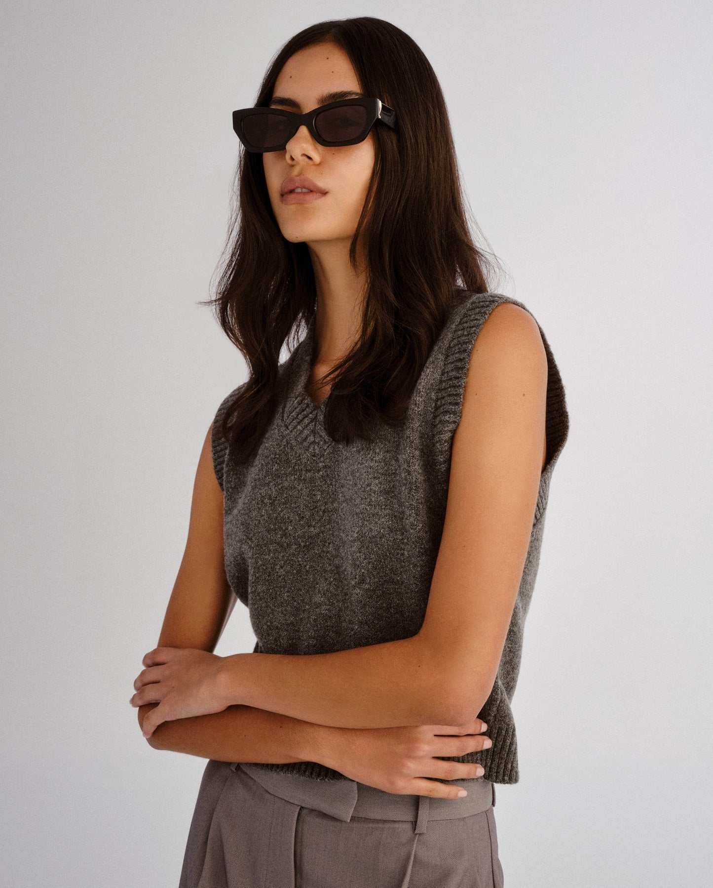 The Sutton Black Female Cat-Eye Sunglasses | Luv Lou