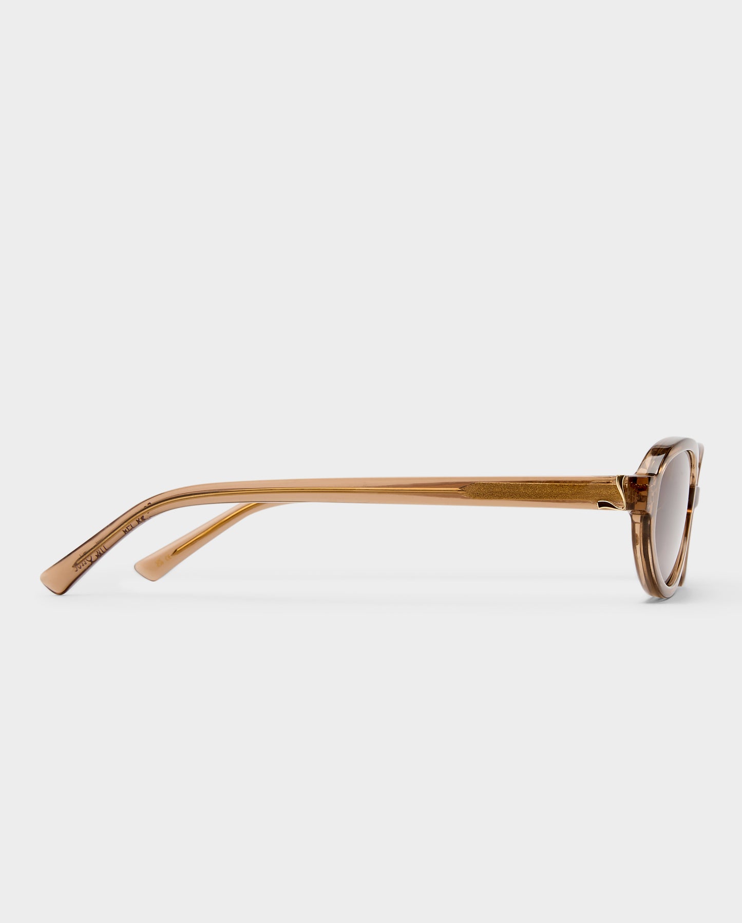 The Olive Chocolate Crystal Female Oval Sunglasses | Luv Lou