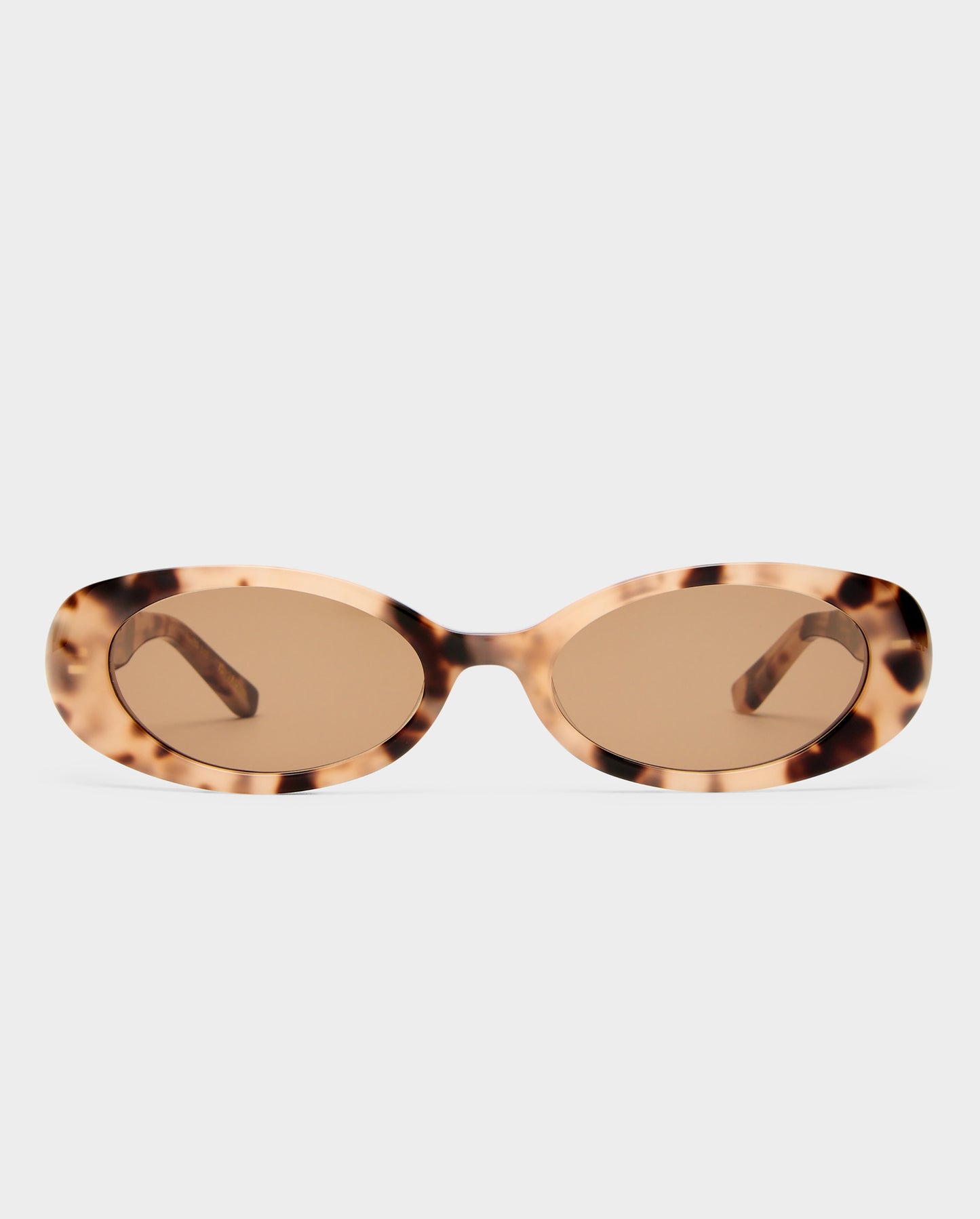 The Morgan Cream Tort Female Oval Sunglasses | Luv Lou