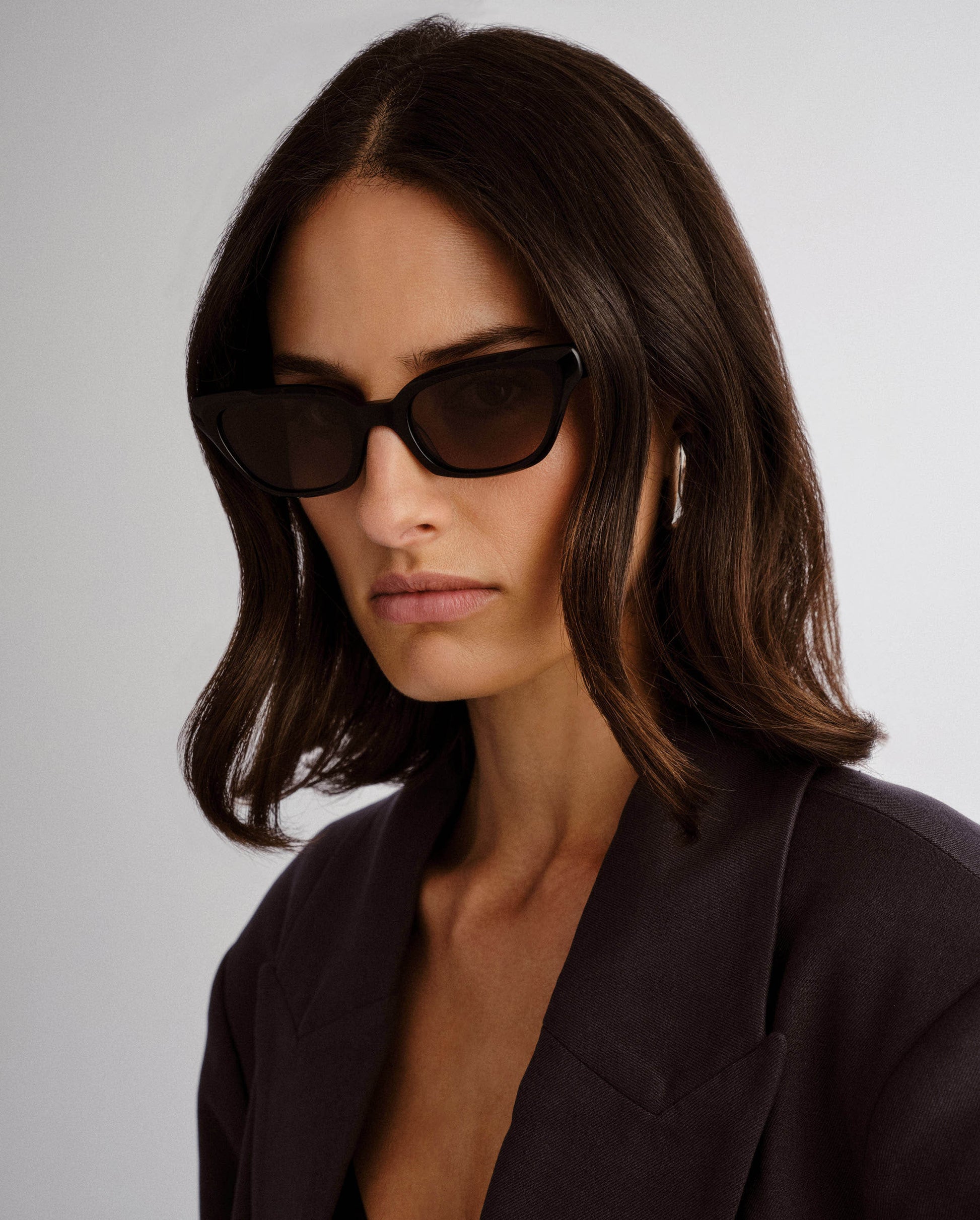 The Drew Black Female Cat-Eye Sunglasses | Luv Lou