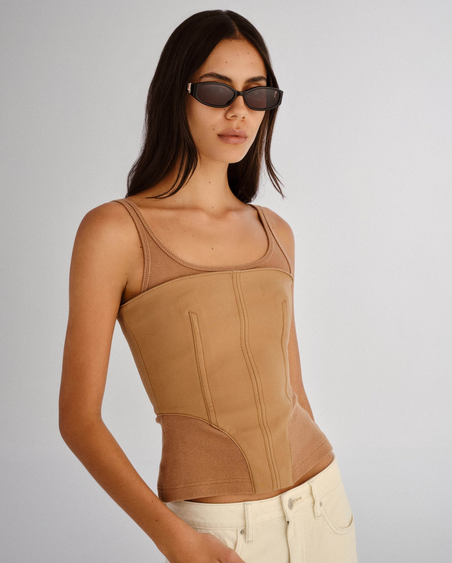 The Lottie Black Female Rectangle Sunglasses | Luv Lou