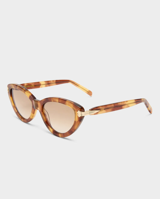 The Imogen Caramel Tort Female Cat-Eye Sunglasses | Luv Lou