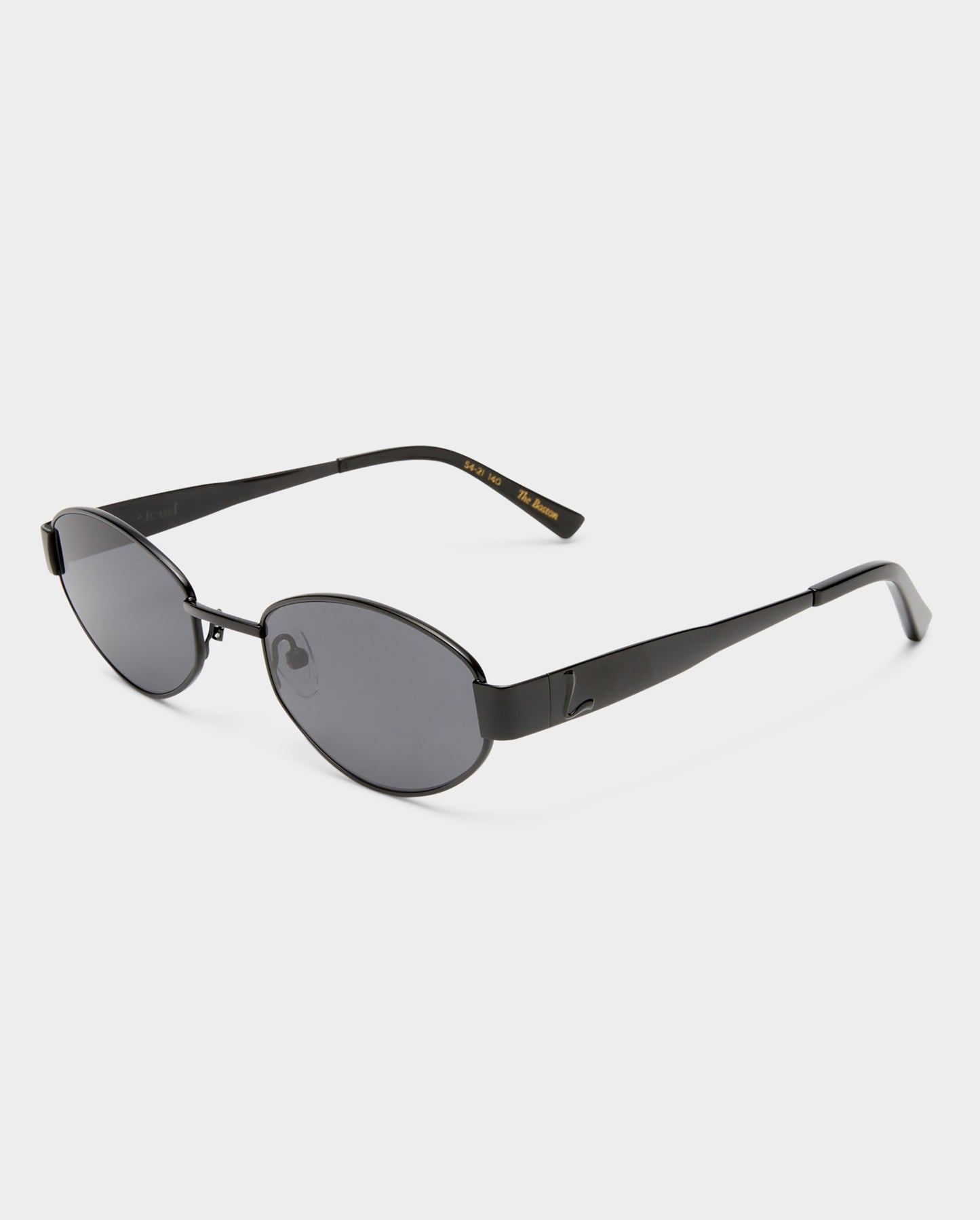 The Boston Black Female Oval Sunglasses | Luv Lou