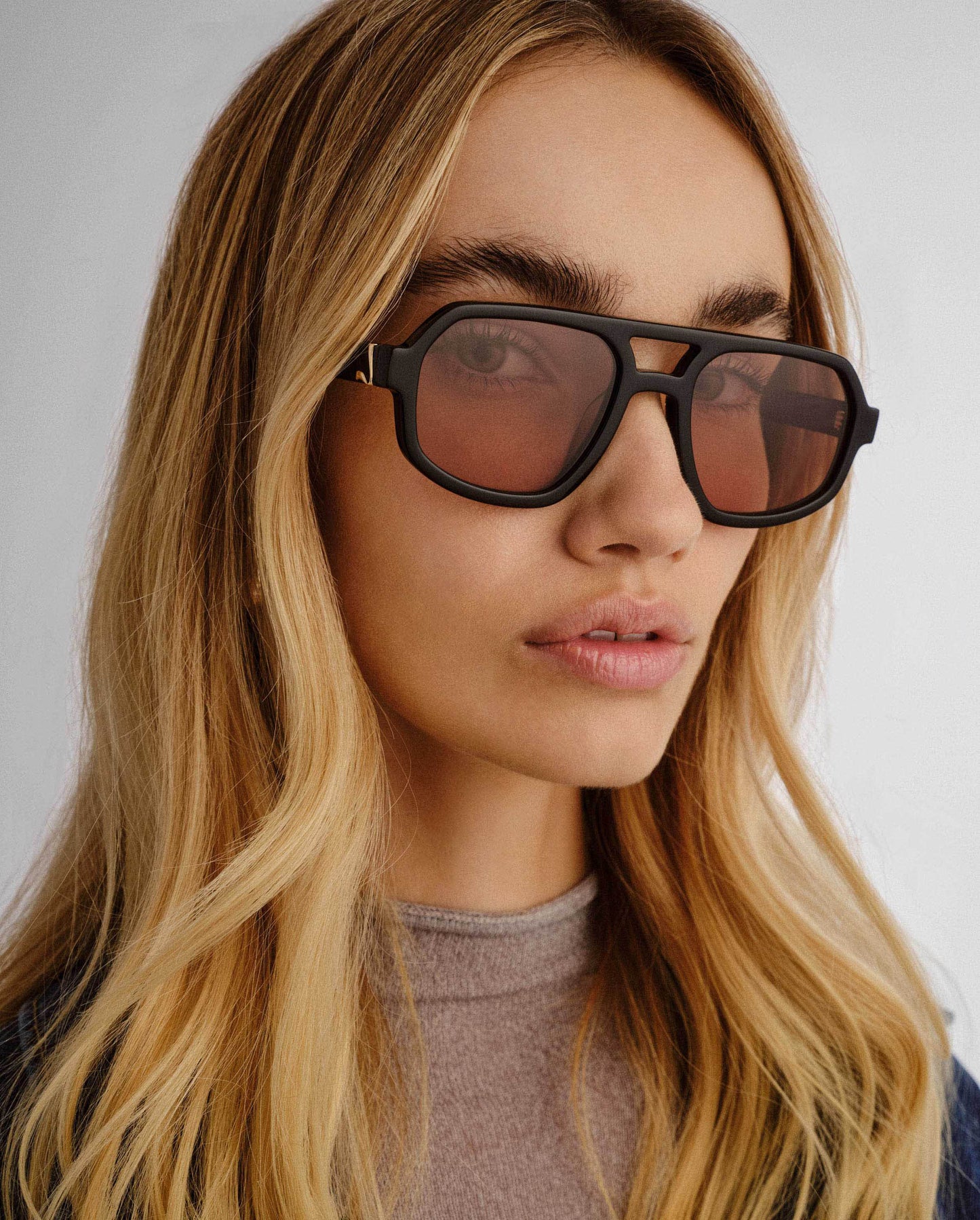 The Banks Black Female Aviator Sunglasses | Luv Lou