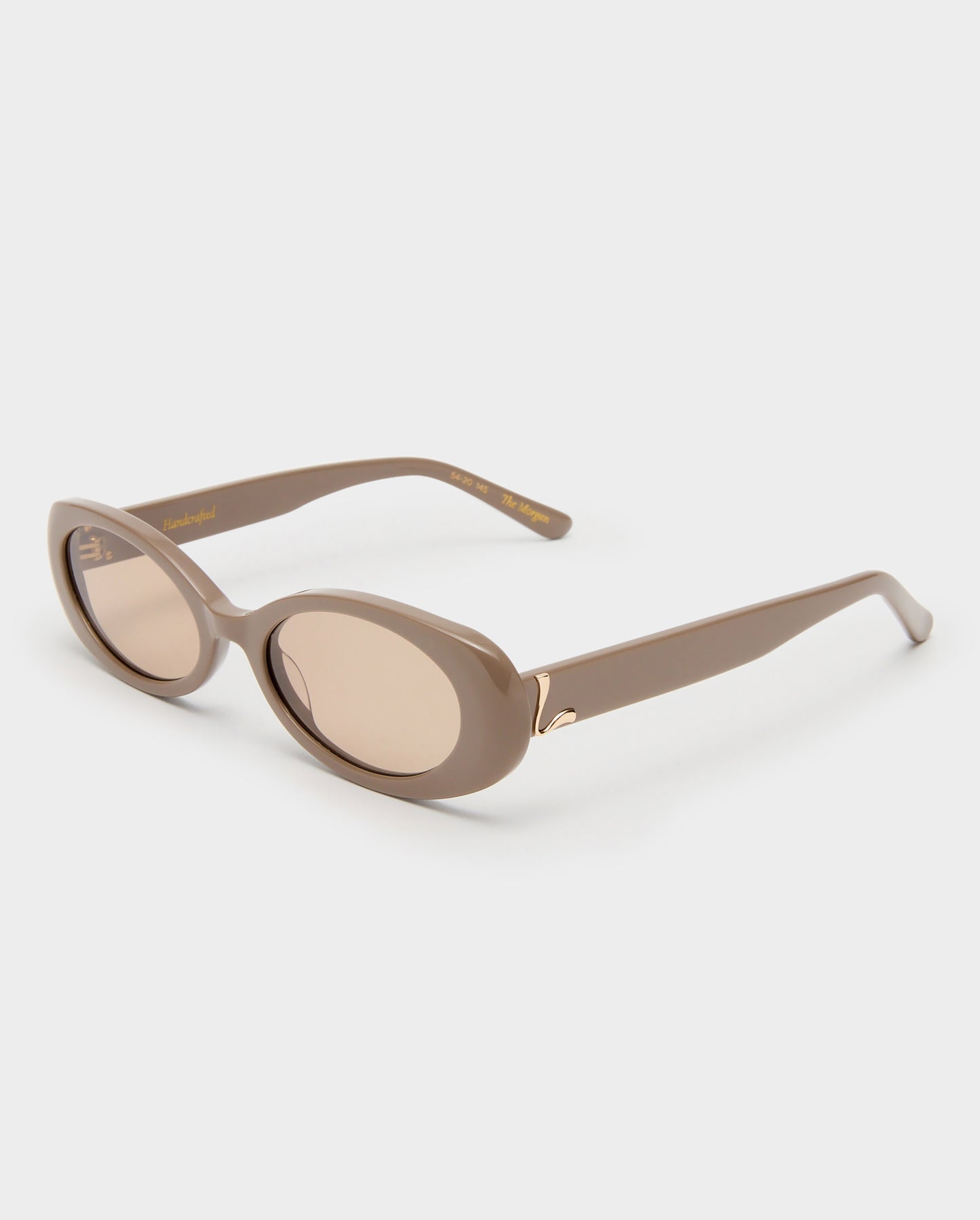 The Morgan Taupe Female Oval Sunglasses | Luv Lou