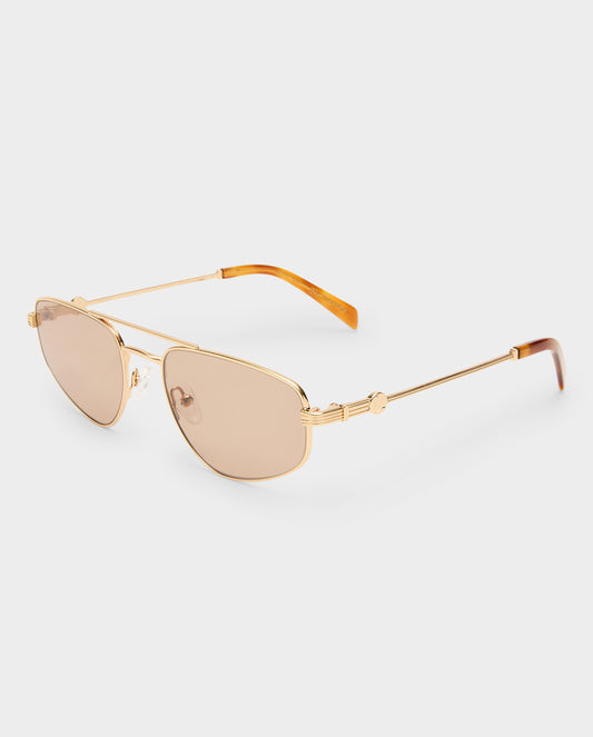 The Harvey Gold Female Aviator Sunglasses | Luv Lou