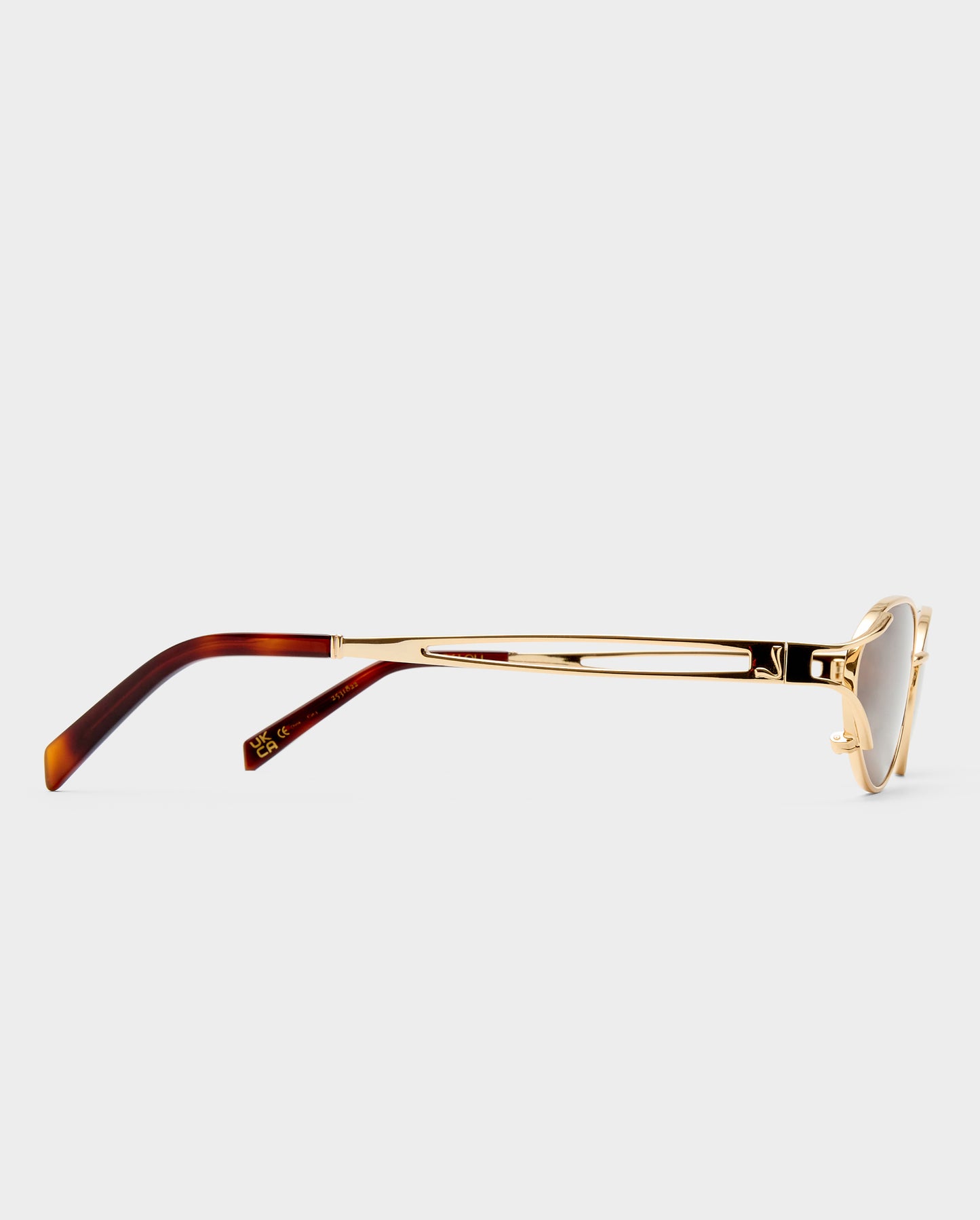 The Paloma Gold Female Oval Sunglasses | Luv Lou