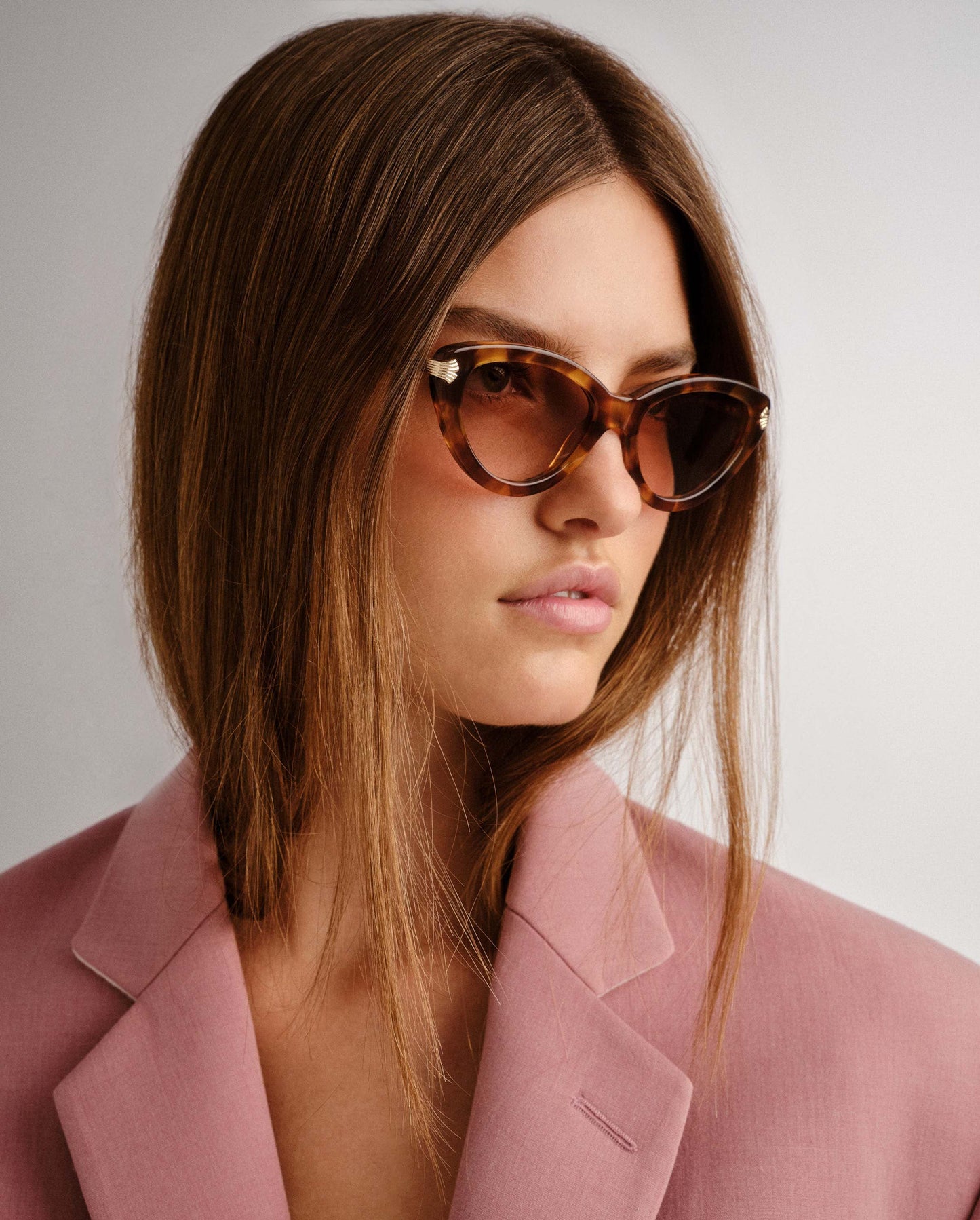 The Imogen Caramel Tort Female Cat-Eye Sunglasses | Luv Lou