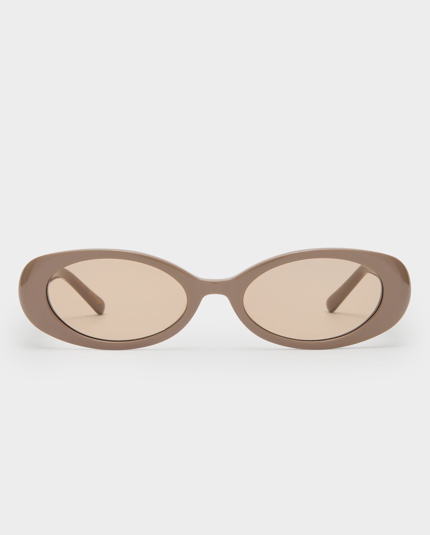 The Morgan Taupe Female Oval Sunglasses | Luv Lou