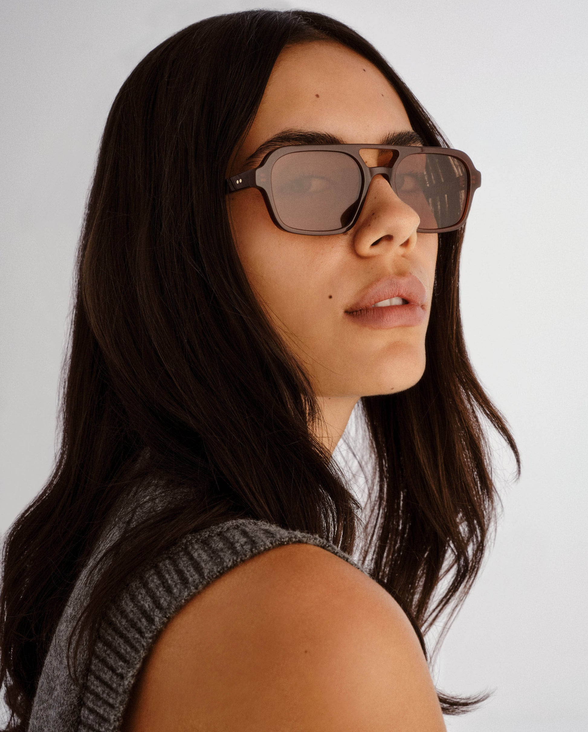 The Dusty Auburn Female Aviator Sunglasses | Luv Lou