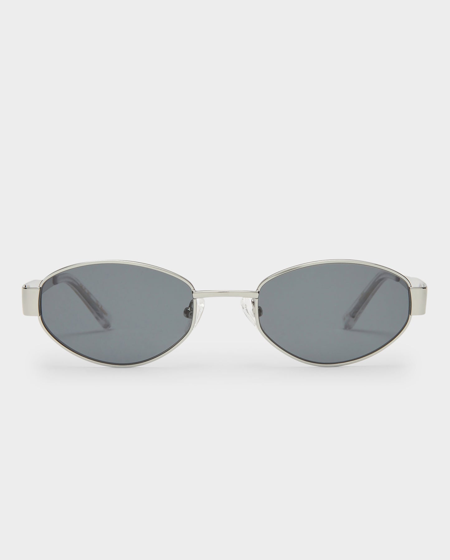The Boston Silver Female Oval Sunglasses | Luv Lou