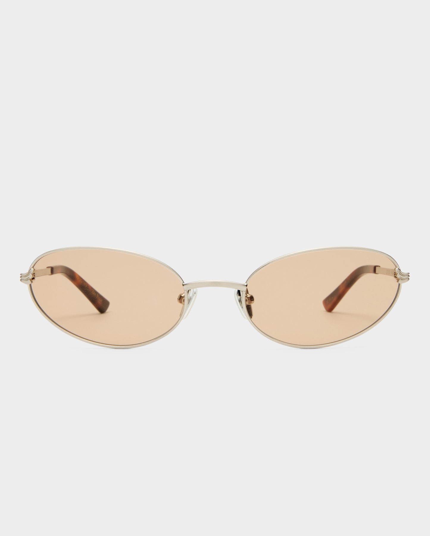The Rose Brushed Silver Female Cat-Eye Sunglasses | Luv Lou