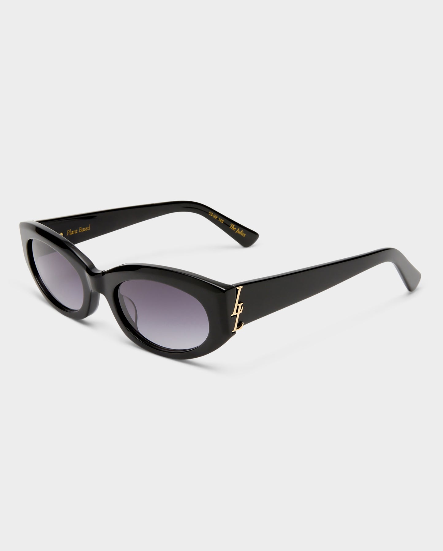 The Juliet Black Female Oval Sunglasses | Luv Lou
