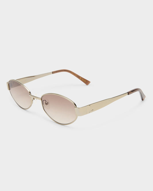 The Boston Crystal Silver Female Oval Sunglasses | Luv Lou