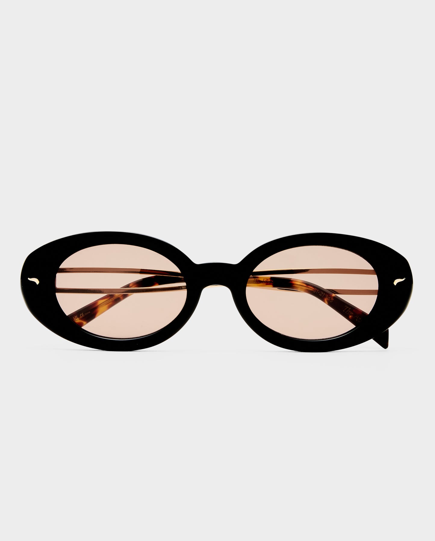 The Avalon Black Female Oval Sunglasses | Luv Lou