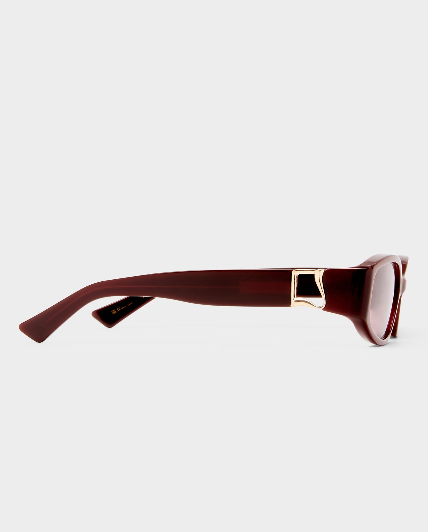 The Lottie Cherry Female Rectangle Sunglasses | Luv Lou