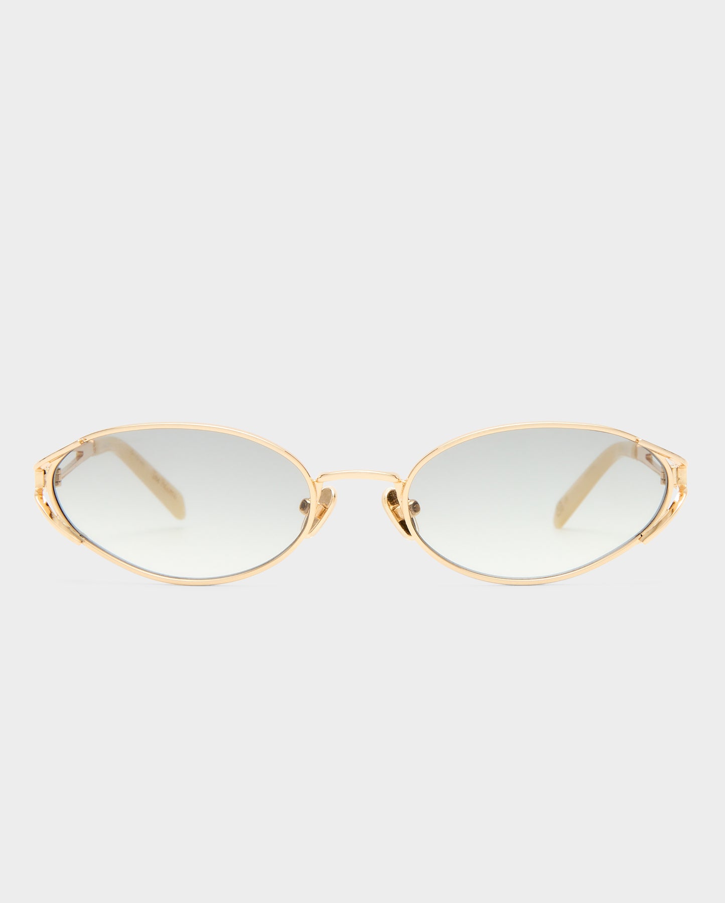 The Paloma Gold Charcoal Female Oval Sunglasses | Luv Lou