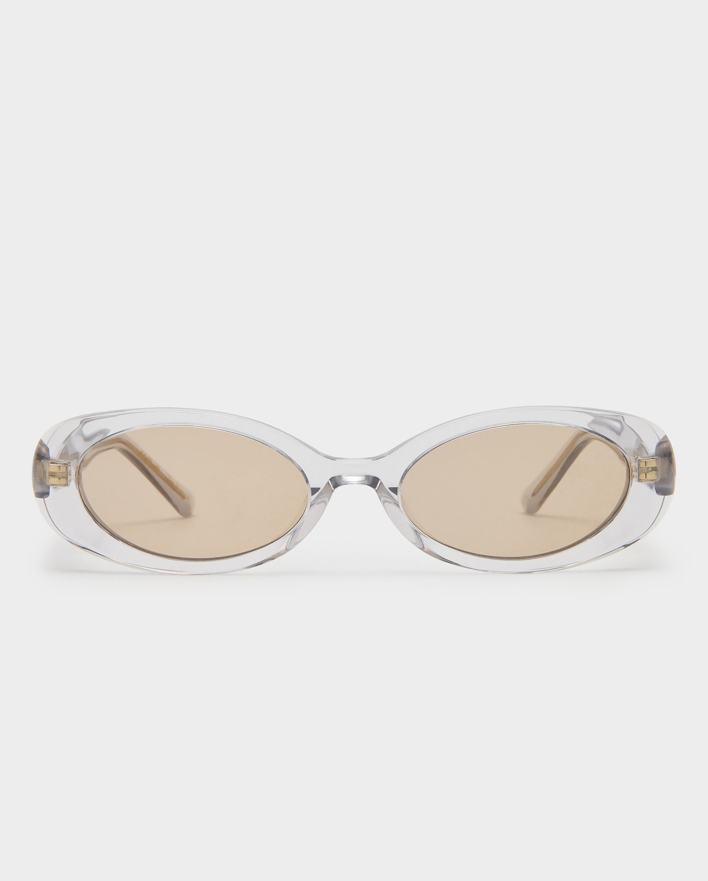 The Morgan Crystal Mauve Female Oval Sunglasses | Luv Lou