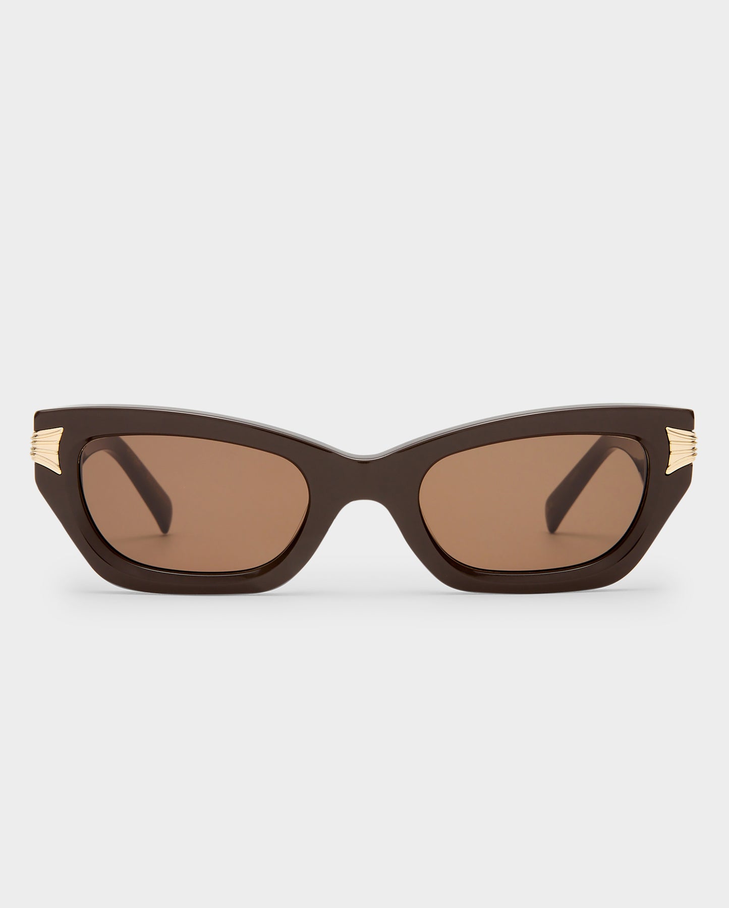 The Cameron Dark Chocolate Female Cat-Eye Sunglasses | Luv Lou