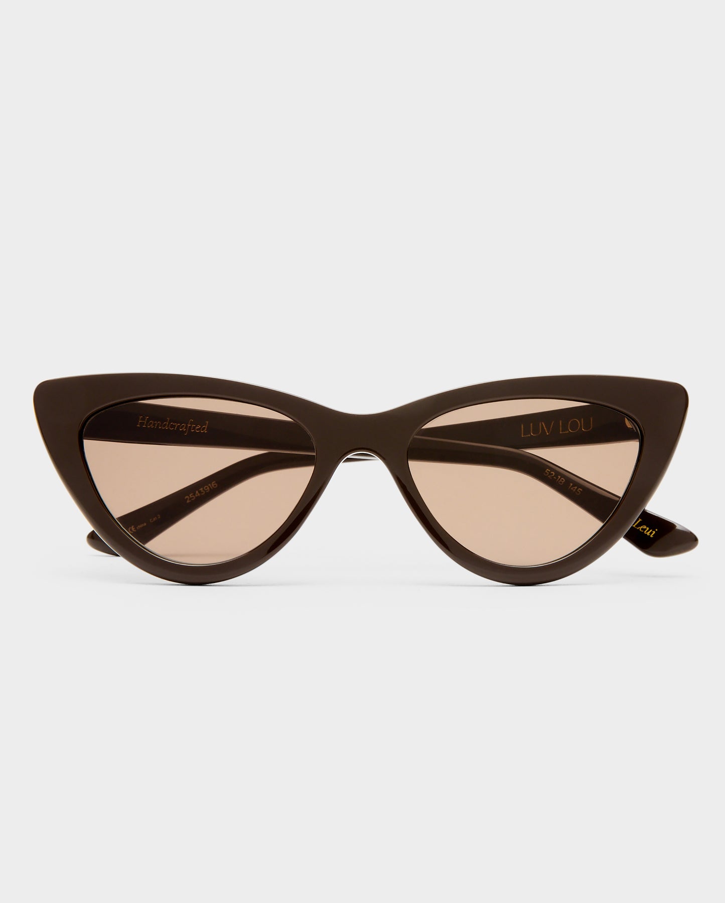 The Leui Chocolate Female Cat-Eye Sunglasses | Luv Lou