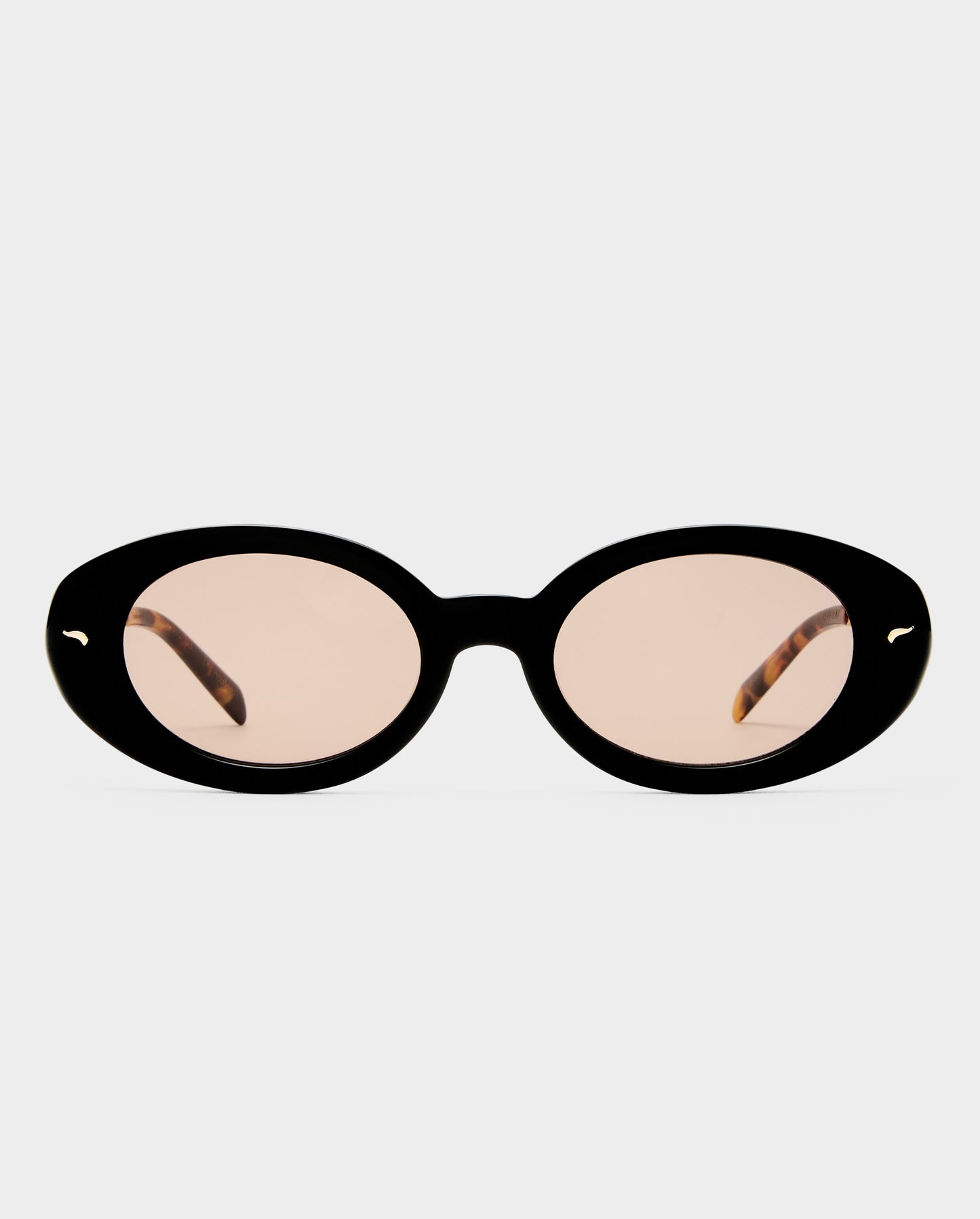 The Avalon Black Female Oval Sunglasses | Luv Lou