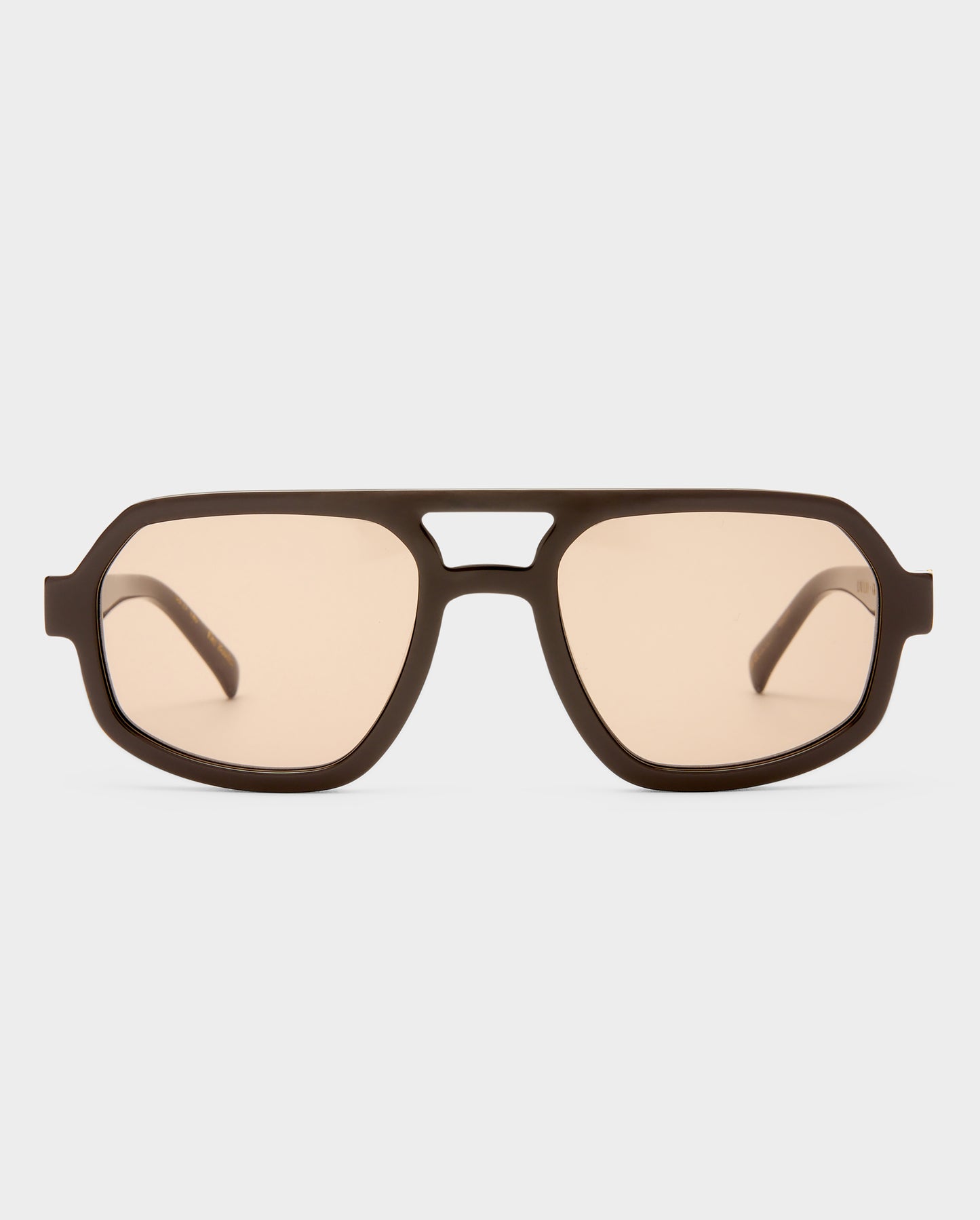 The Banks Dark Chocolate Female Aviator Sunglasses | Luv Lou