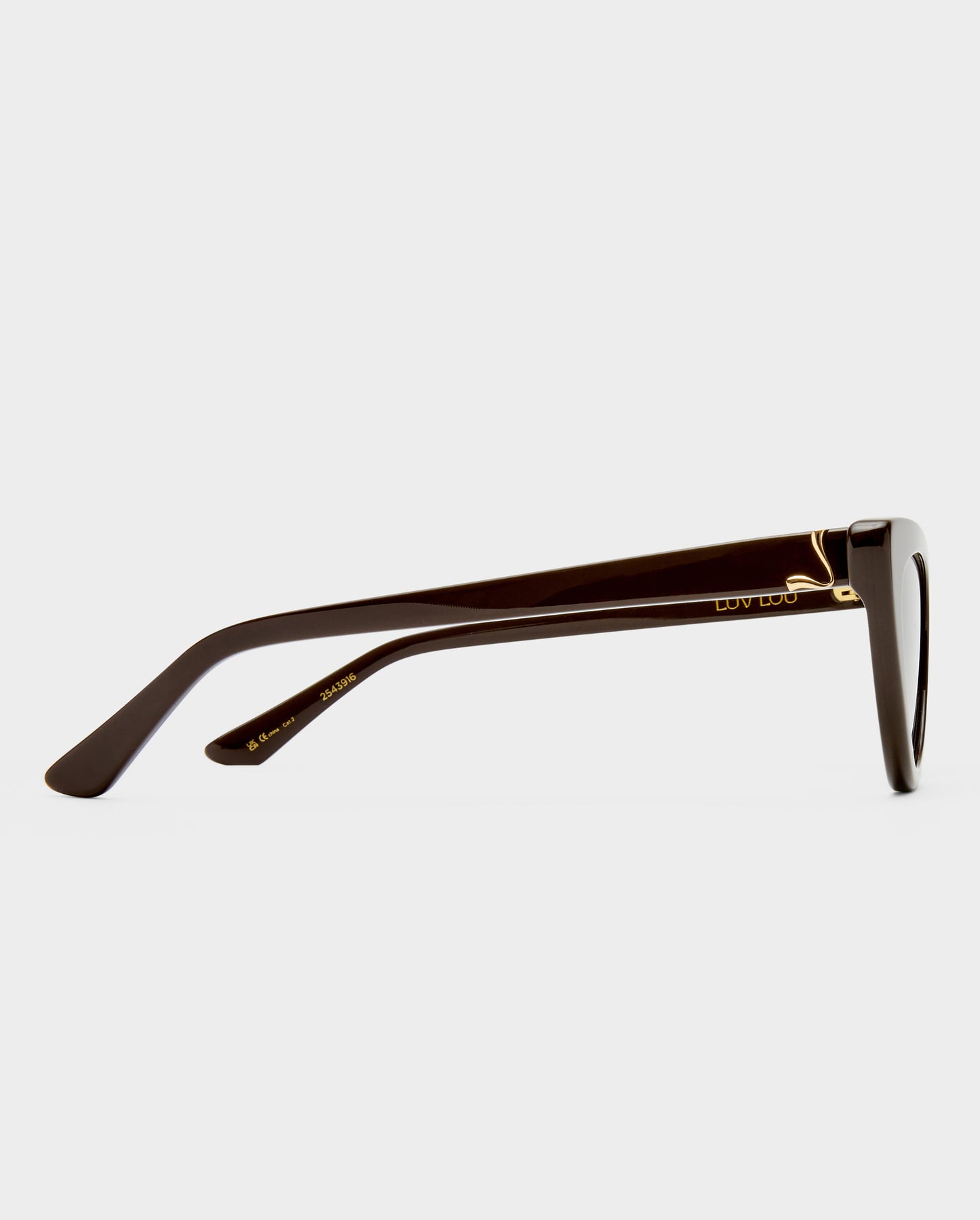 The Leui Chocolate Female Cat-Eye Sunglasses | Luv Lou