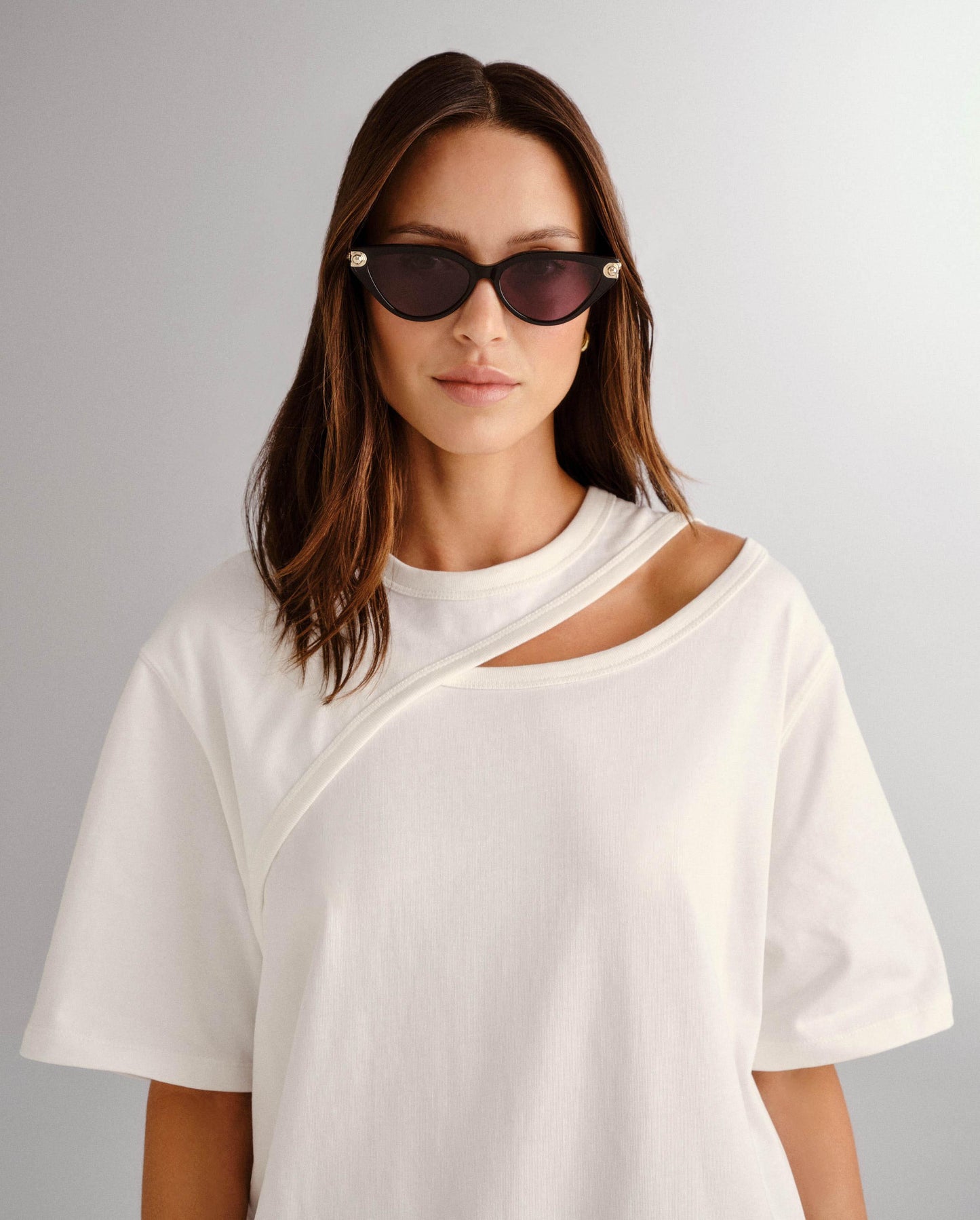 The Posie Black Female Cat-Eye Sunglasses | Luv Lou