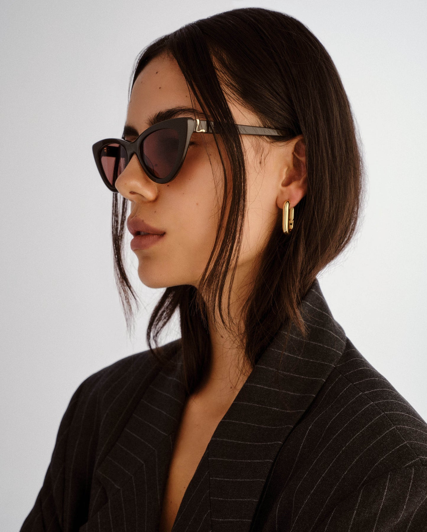 The Leui Chocolate Female Cat-Eye Sunglasses | Luv Lou