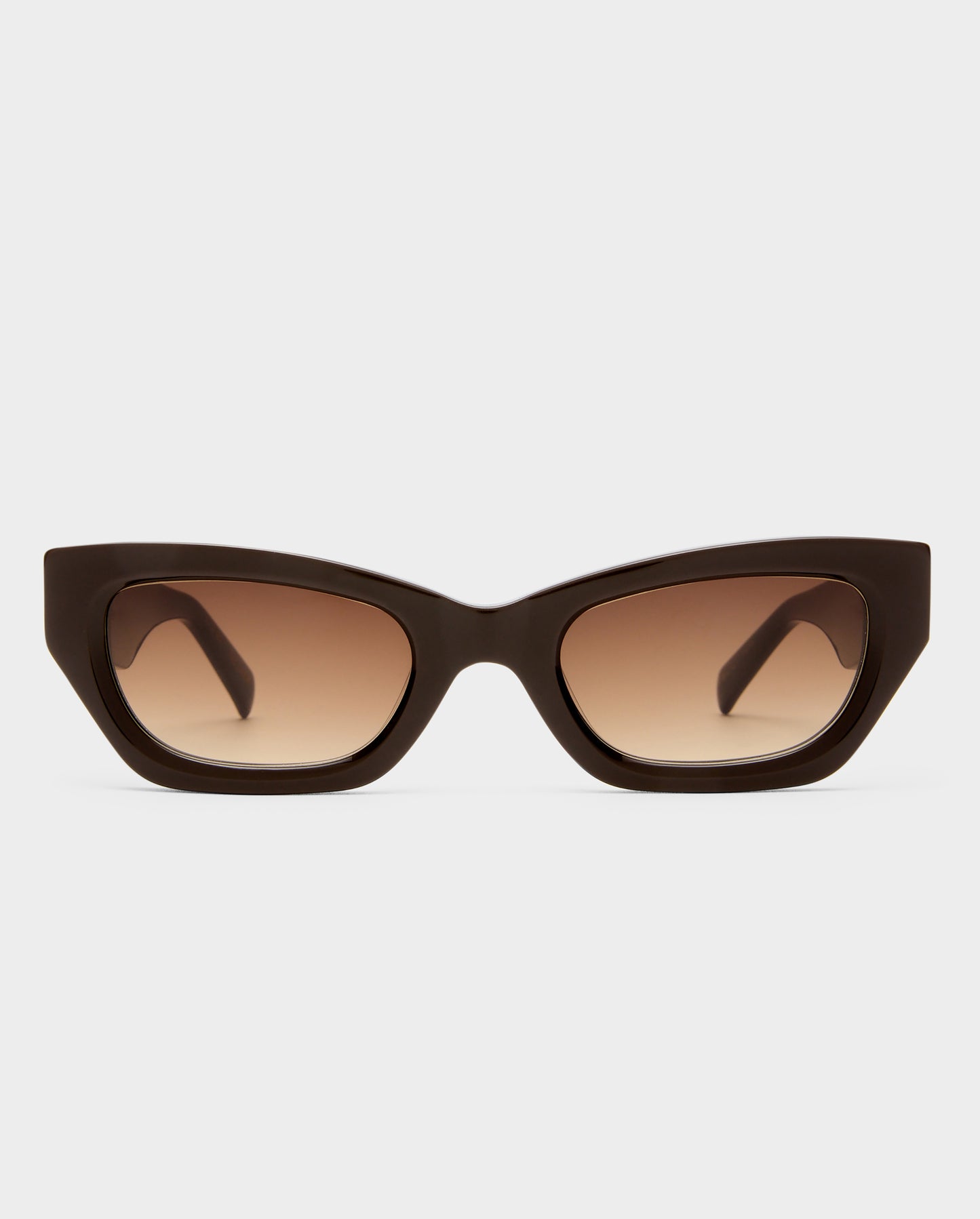 The Sutton Dark Chocolate Female Cat-Eye Sunglasses | Luv Lou