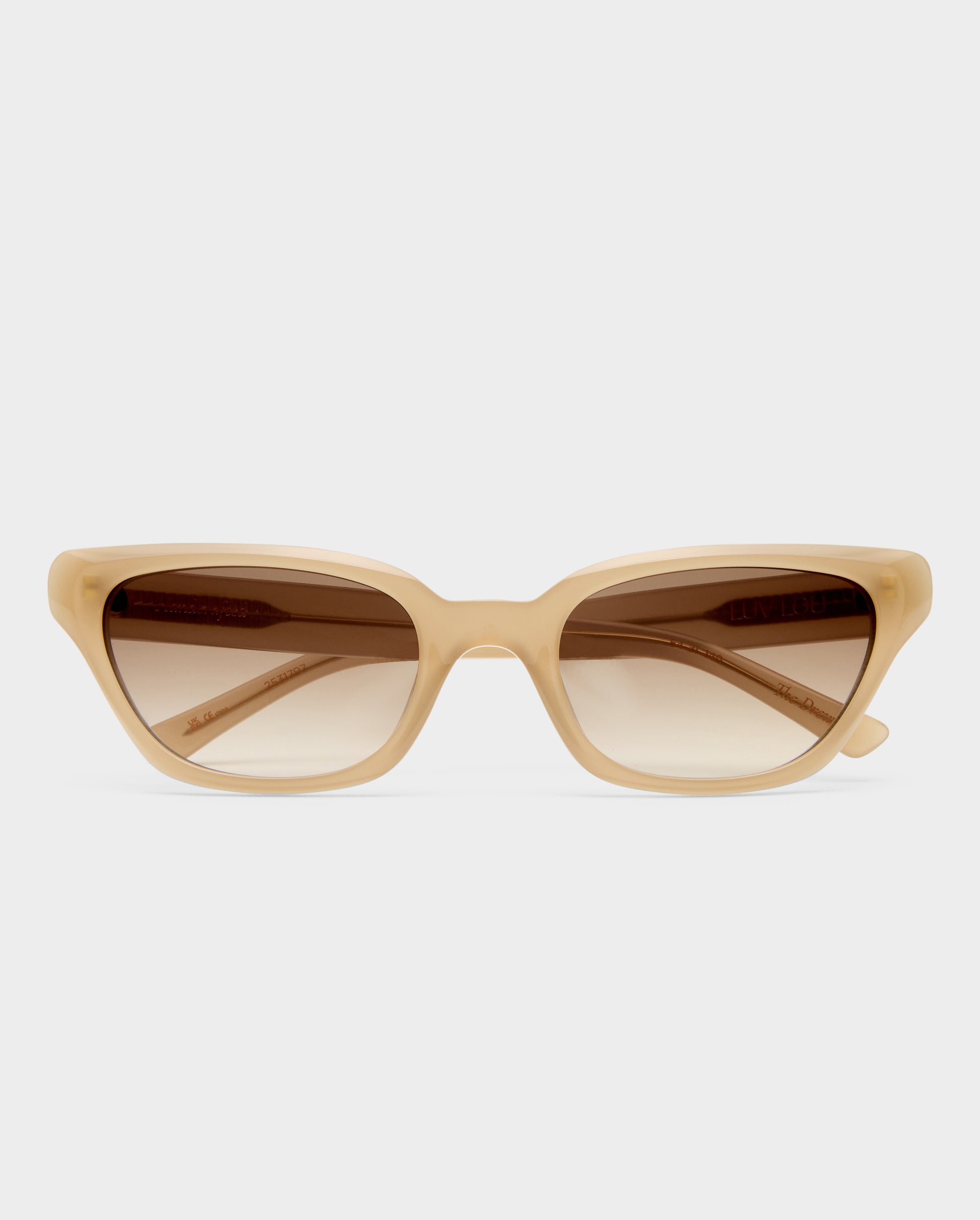 The Drew Bisque Female Cat-Eye Sunglasses | Luv Lou