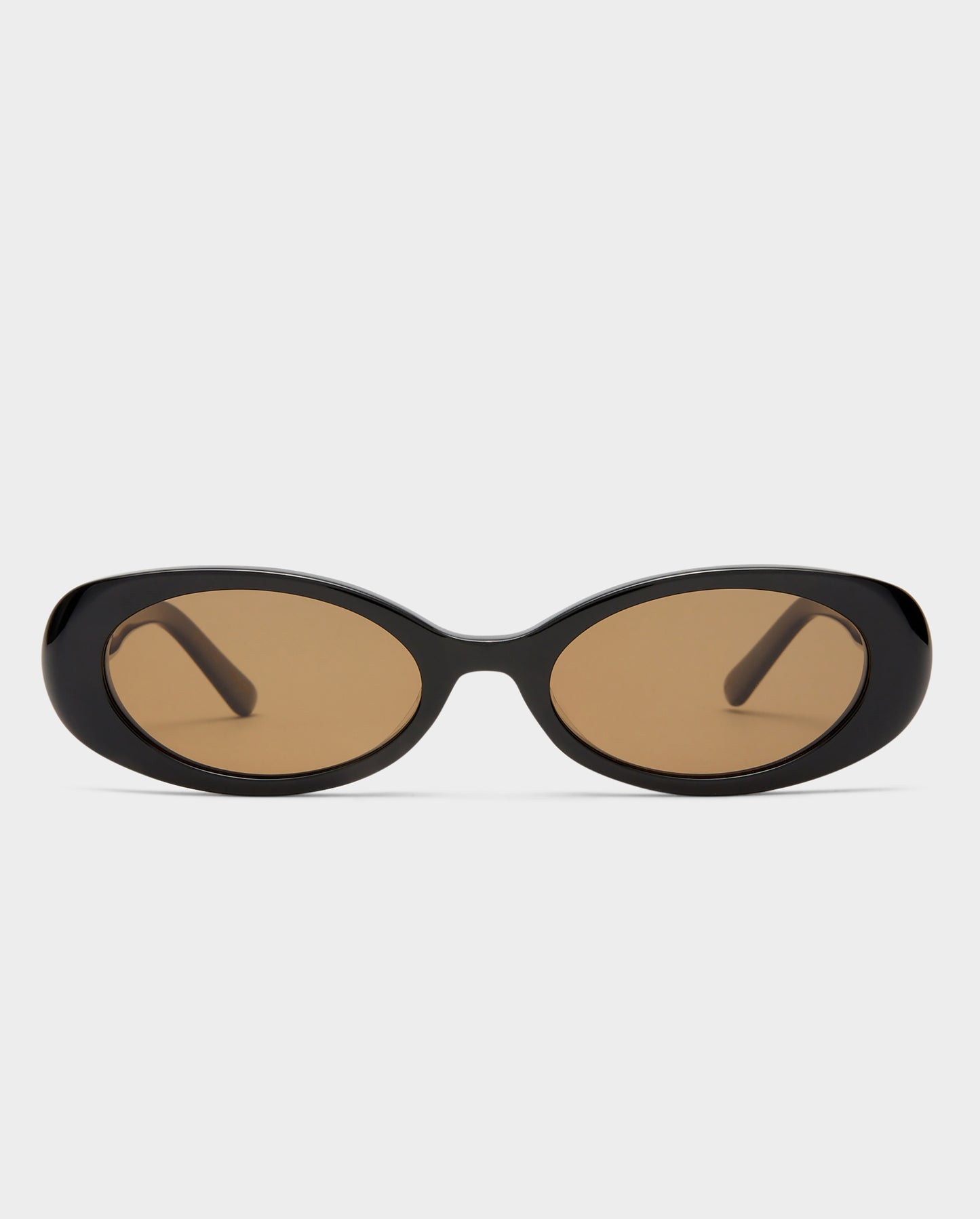 The Morgan Black Female Oval Sunglasses | Luv Lou