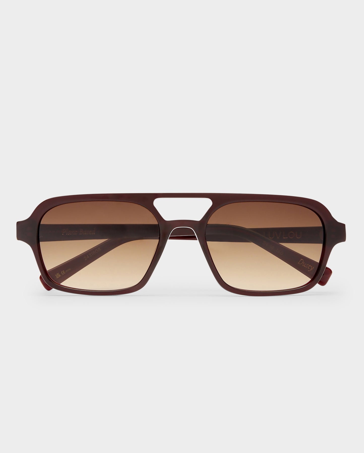 The Dusty Wine Female Aviator Sunglasses | Luv Lou