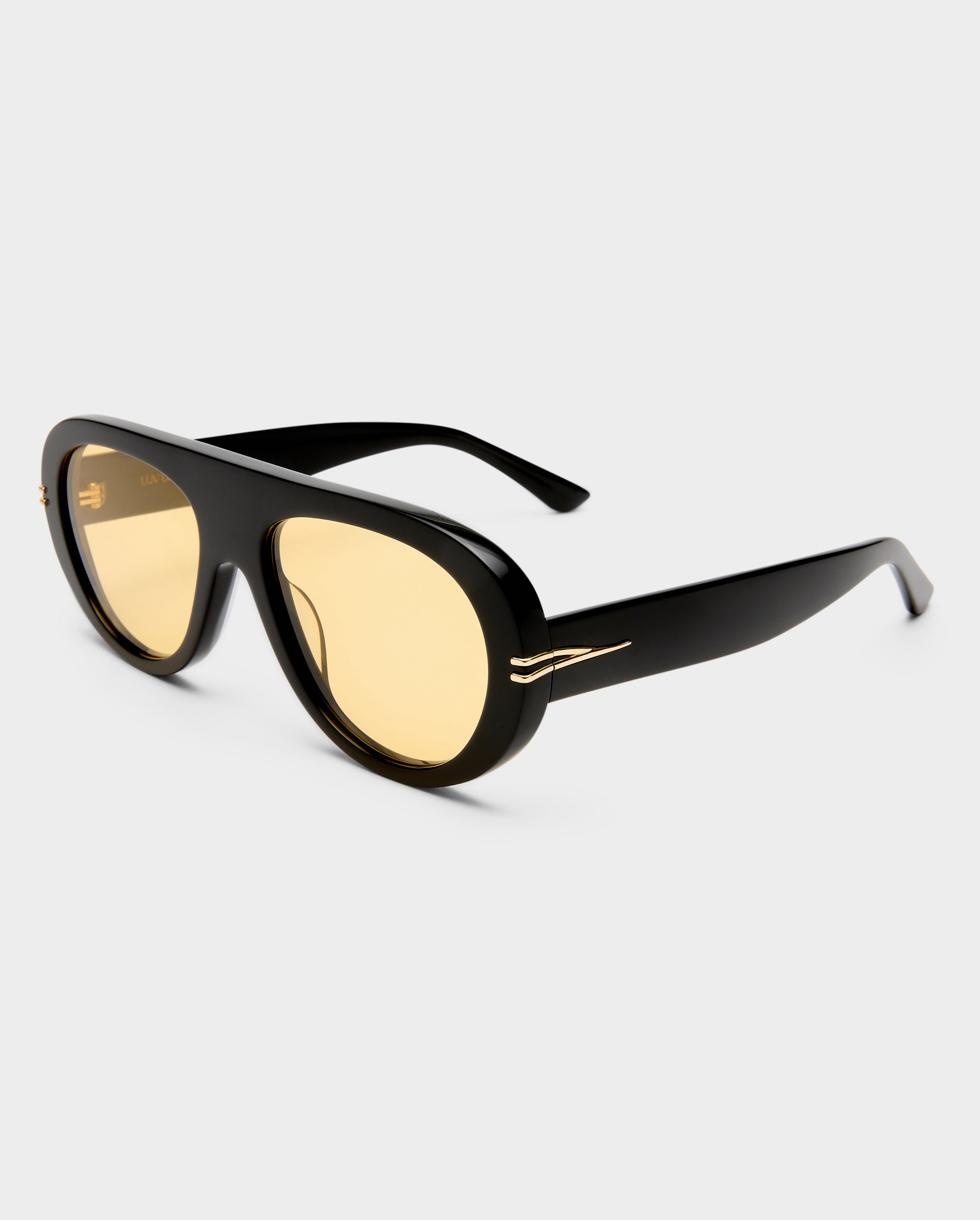The Ash Black Female Aviator Sunglasses | Luv Lou