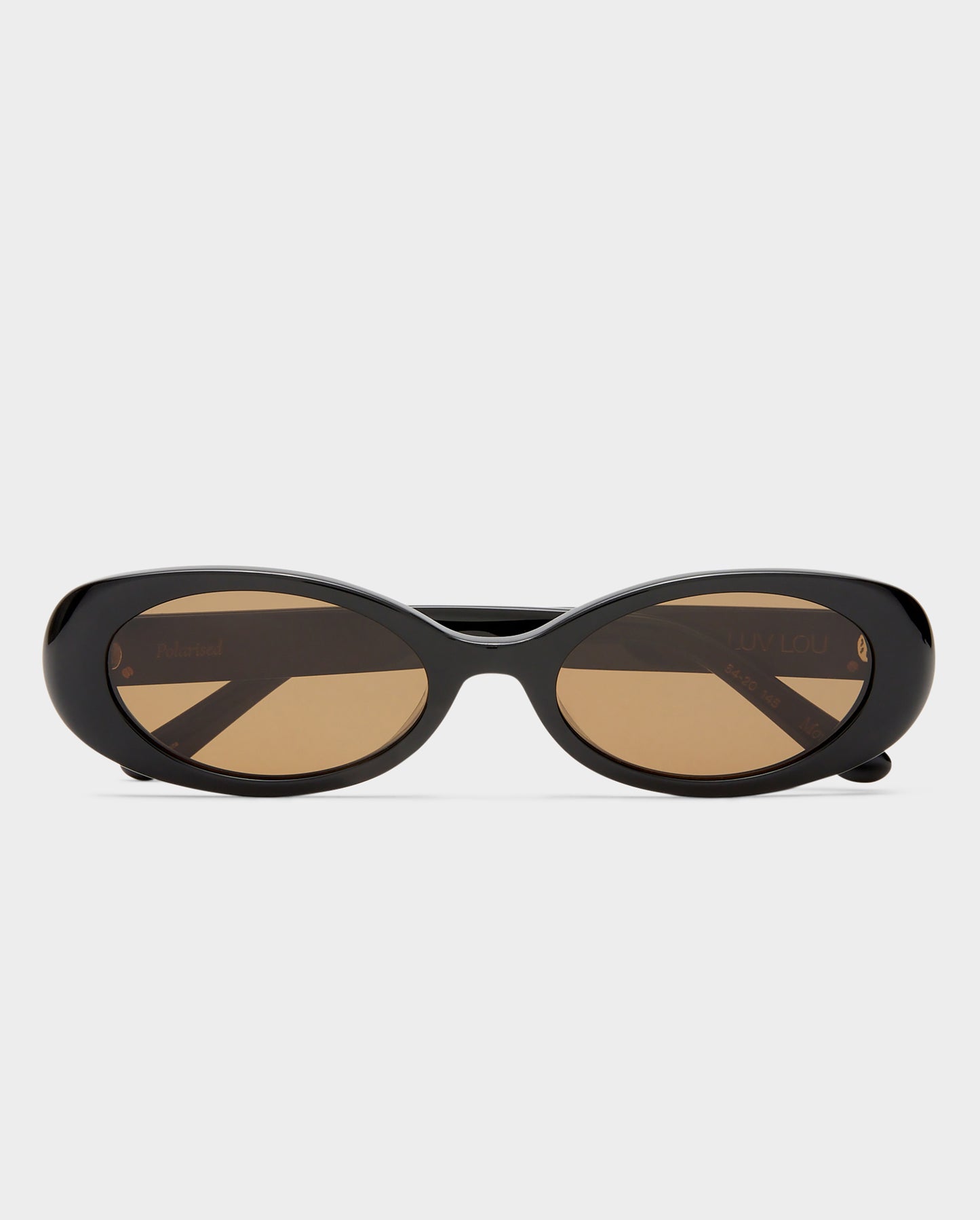 The Morgan Black Female Oval Sunglasses | Luv Lou