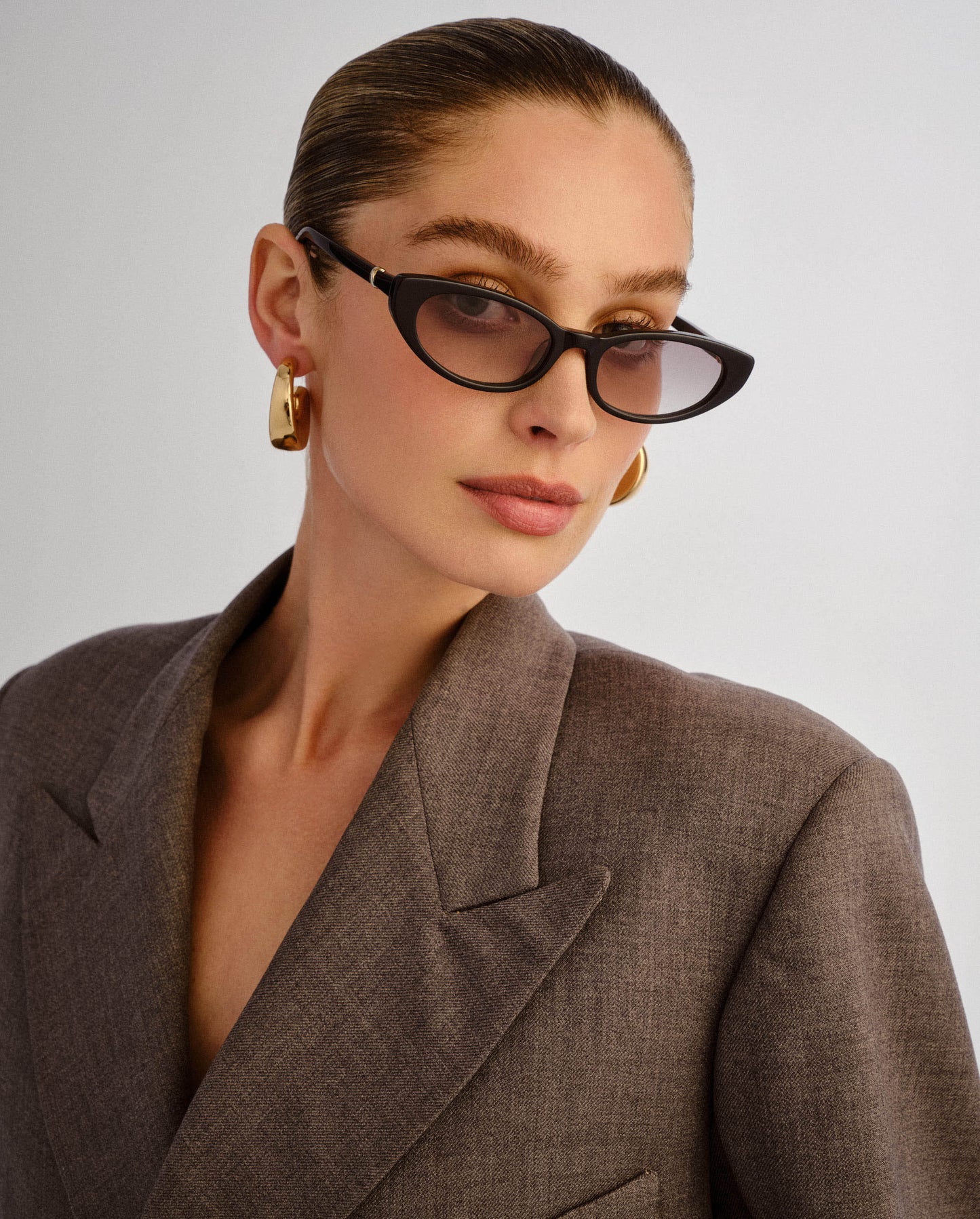 The Blair Navy Female Cat-Eye Sunglasses | Luv Lou