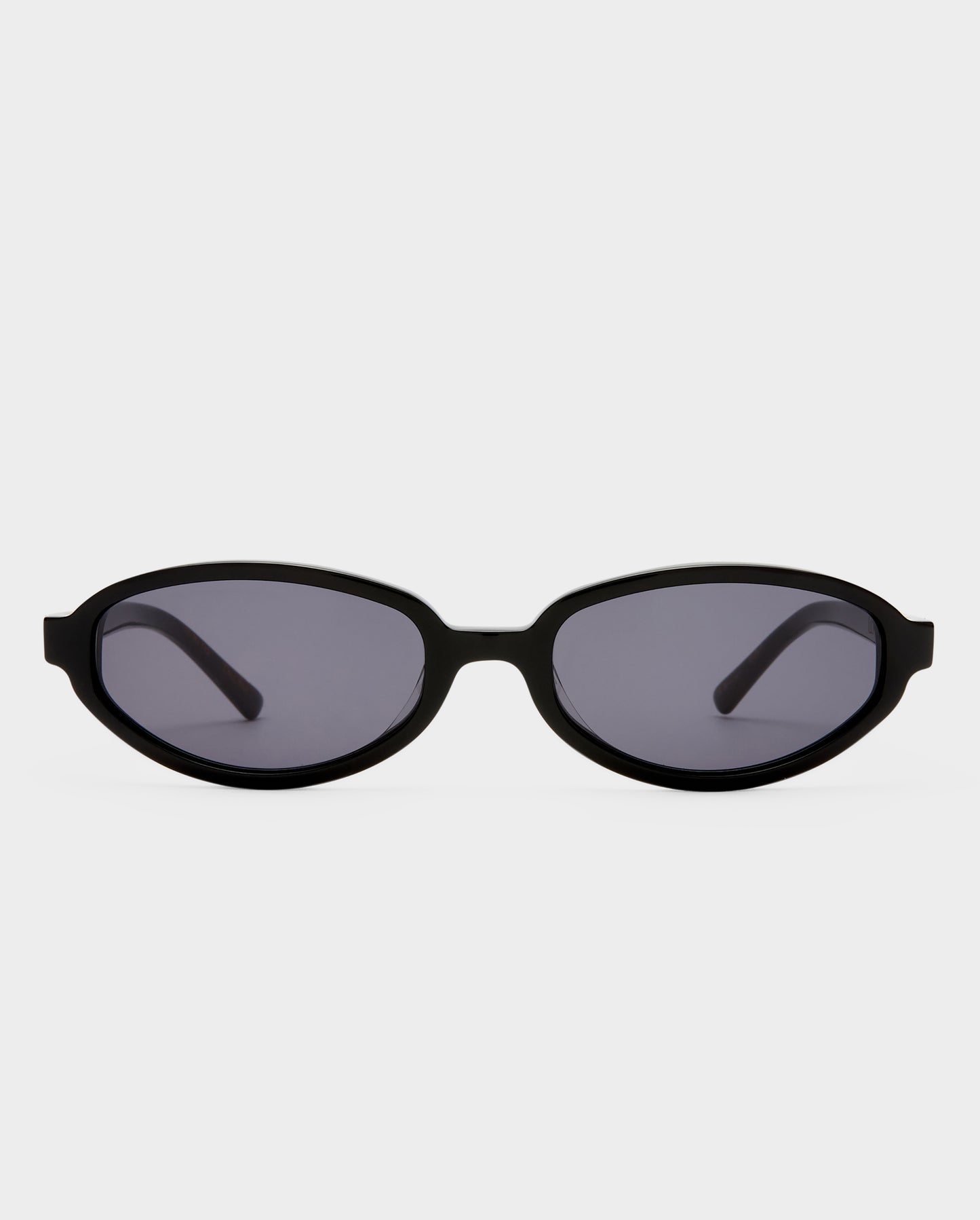 The Olive Black Female Oval Sunglasses | Luv Lou