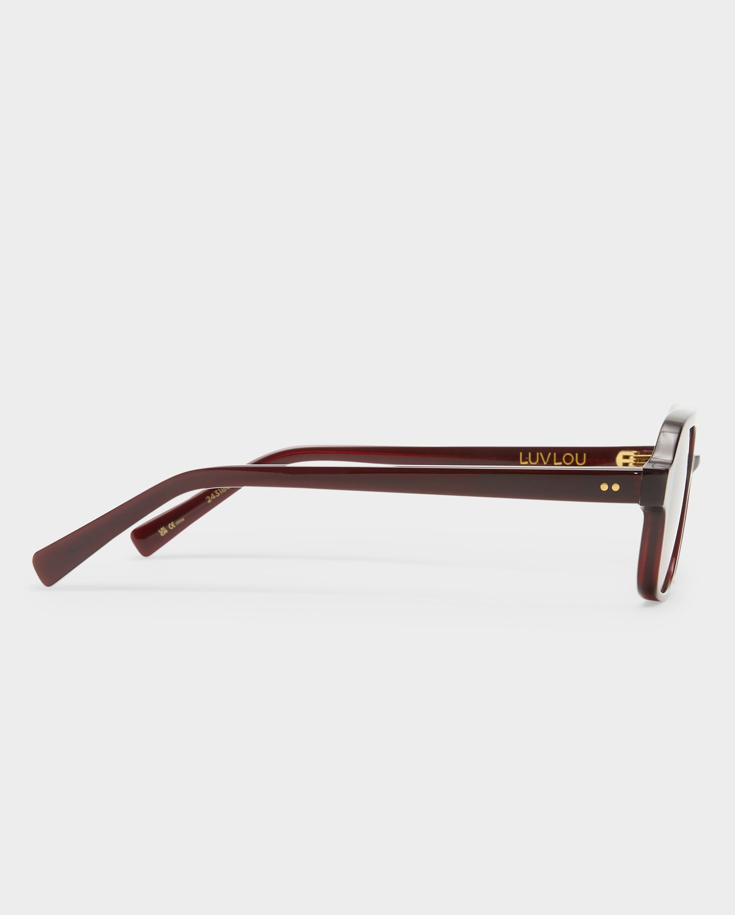 The Dusty Wine Female Aviator Sunglasses | Luv Lou