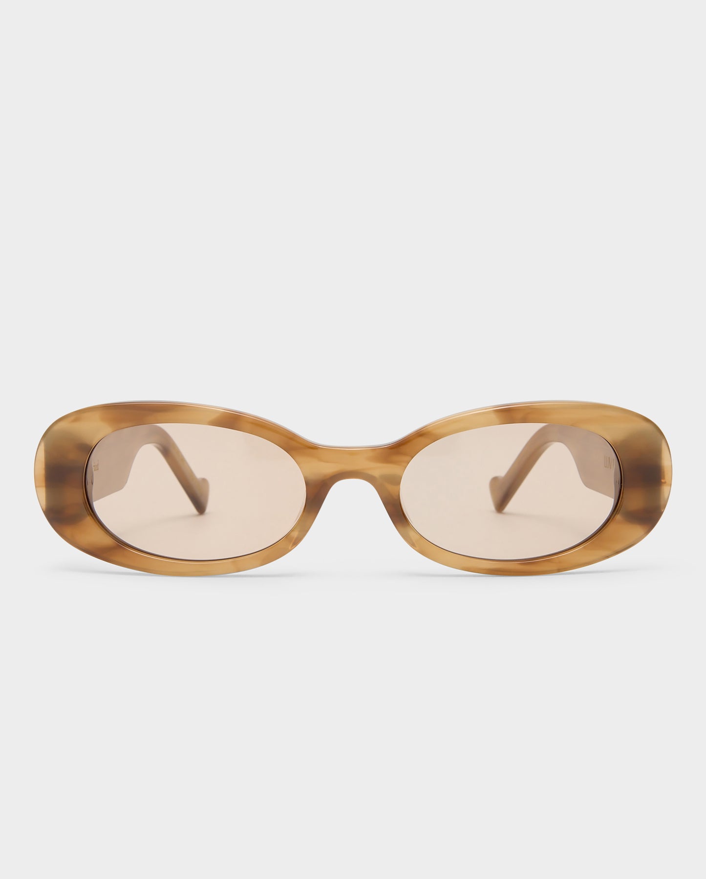 The Ellidy Hazelnut Female Oval Sunglasses | Luv Lou