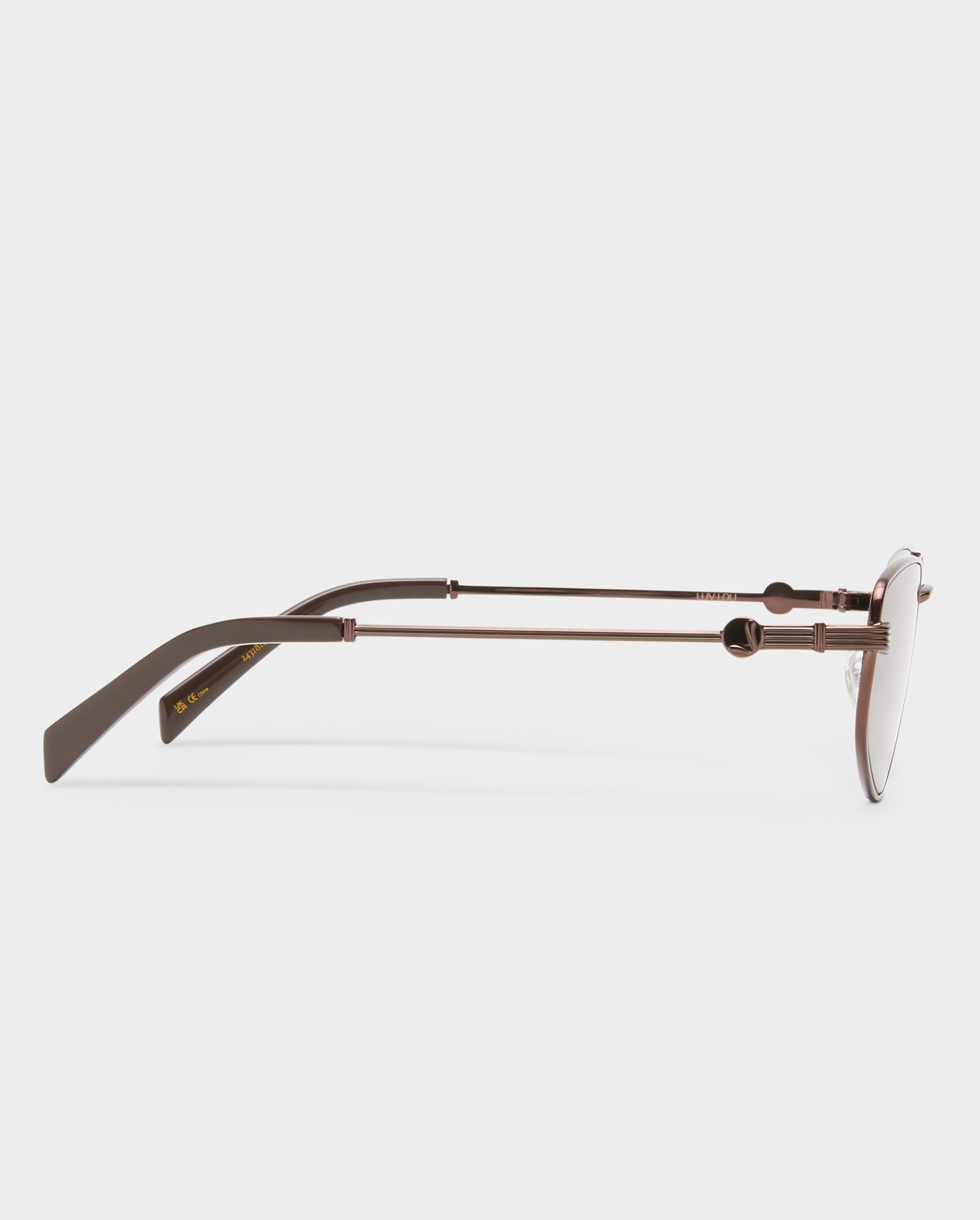 The Harvey Bronze Female Aviator Sunglasses | Luv Lou
