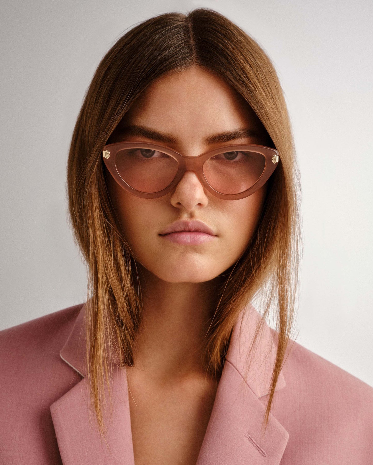 The Imogen Blush Female Cat-Eye Sunglasses | Luv Lou