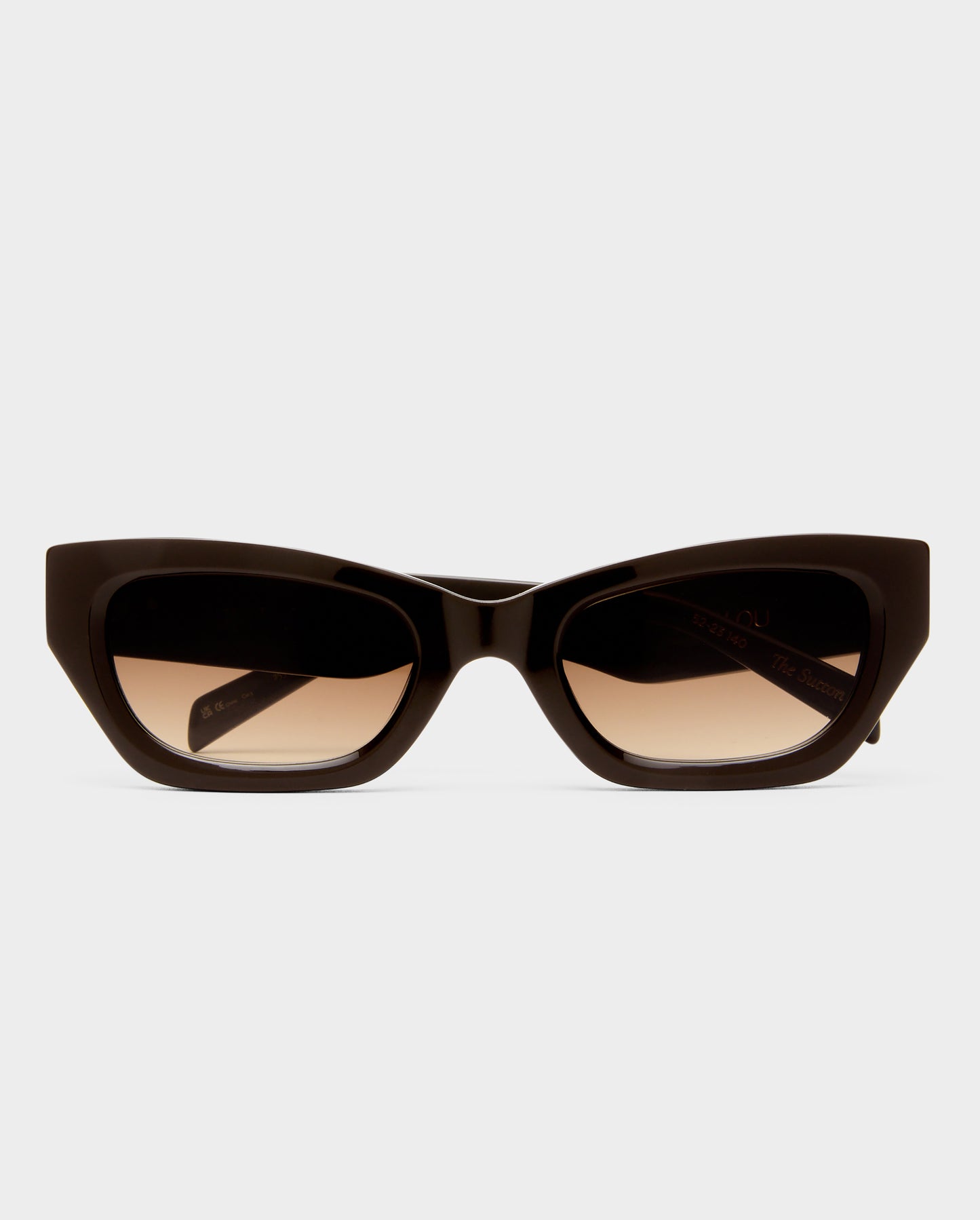 The Sutton Dark Chocolate Female Cat-Eye Sunglasses | Luv Lou