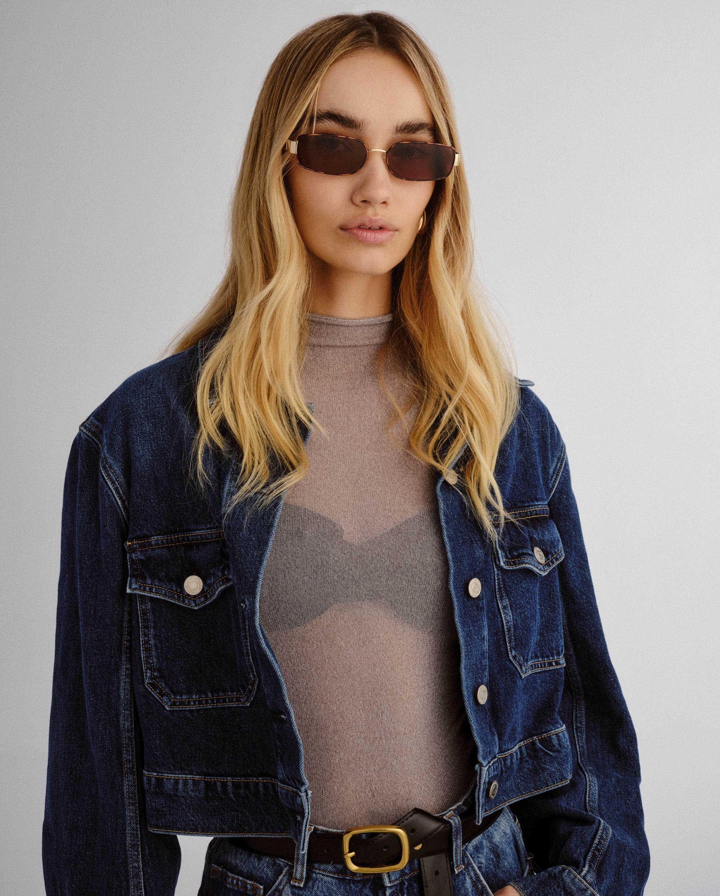 The Ryan Tort Female Rectangle Sunglasses | Luv Lou